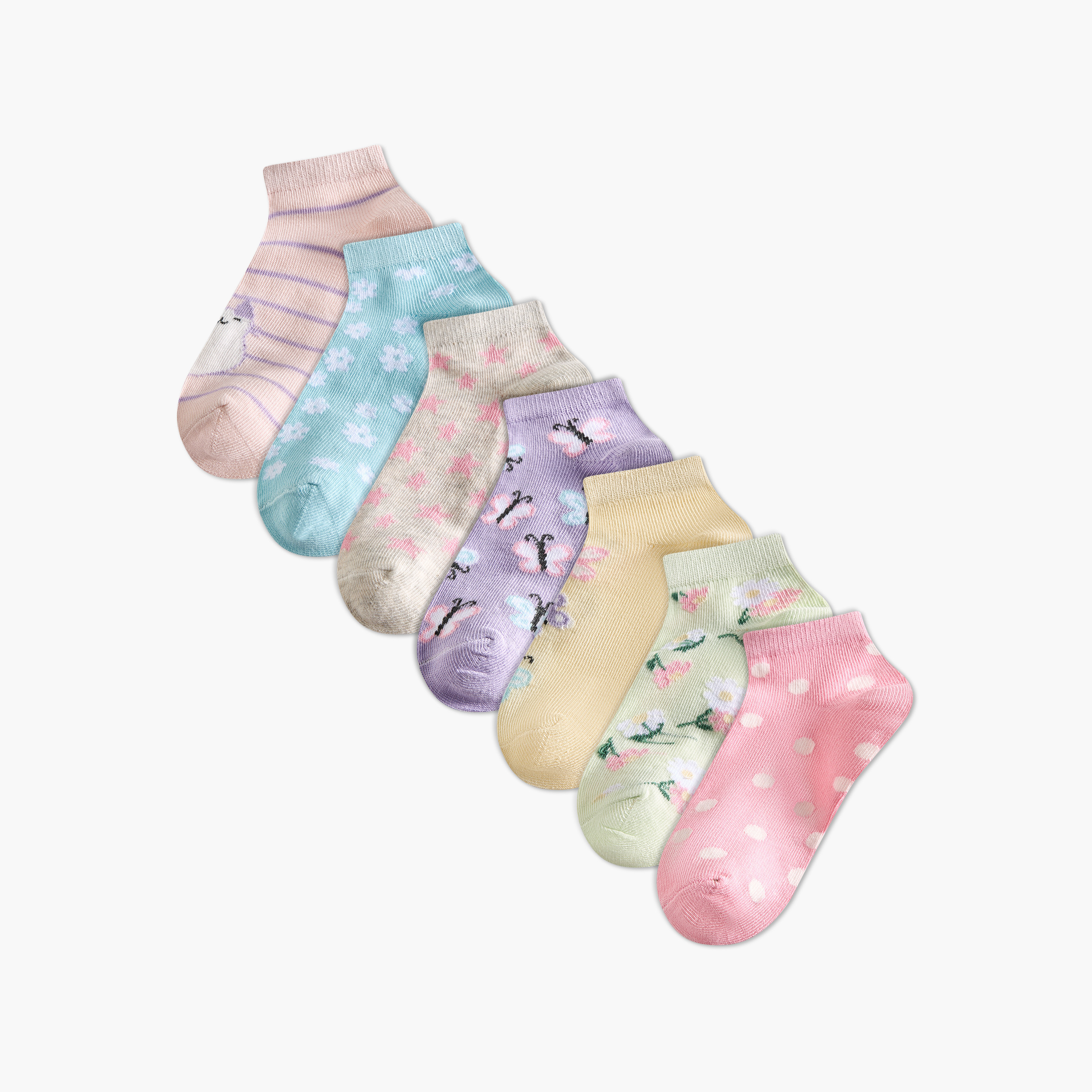 جوارب بطبعات للبنات من جونيورز - عبوة من 7 أزواج-baby-girls-accessories-socks-image-5