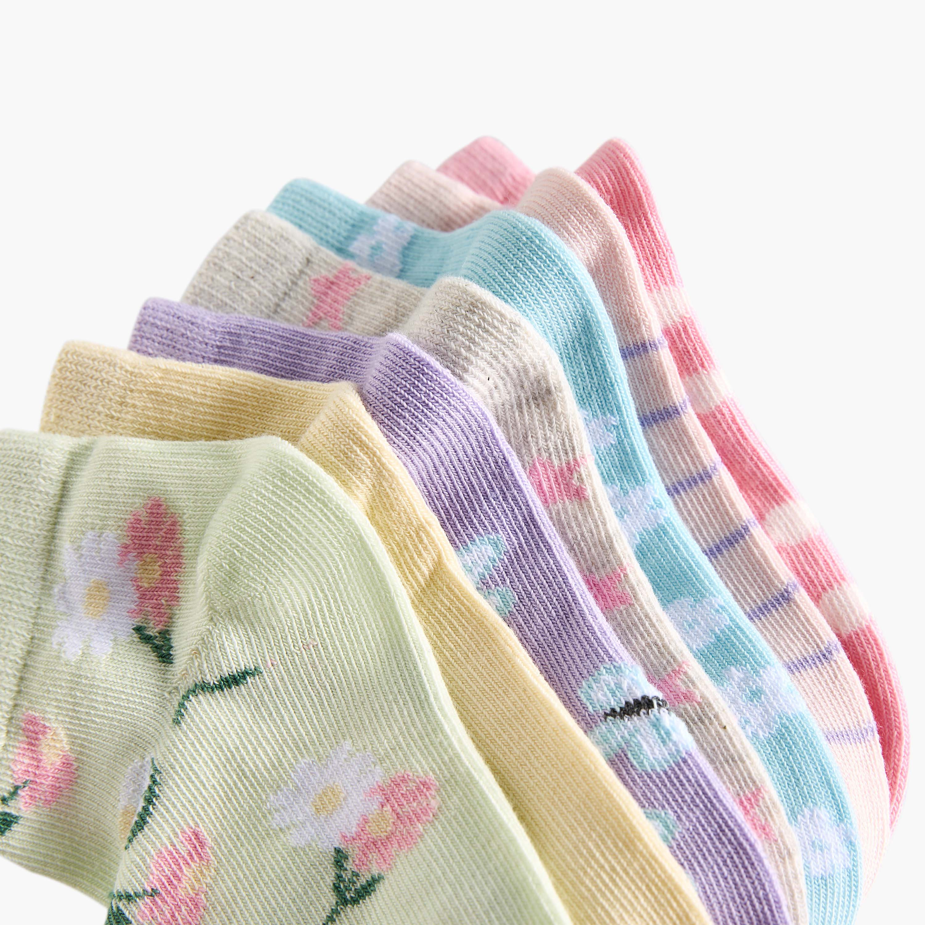 جوارب بطبعات للبنات من جونيورز - عبوة من 7 أزواج-baby-girls-accessories-socks-image-2