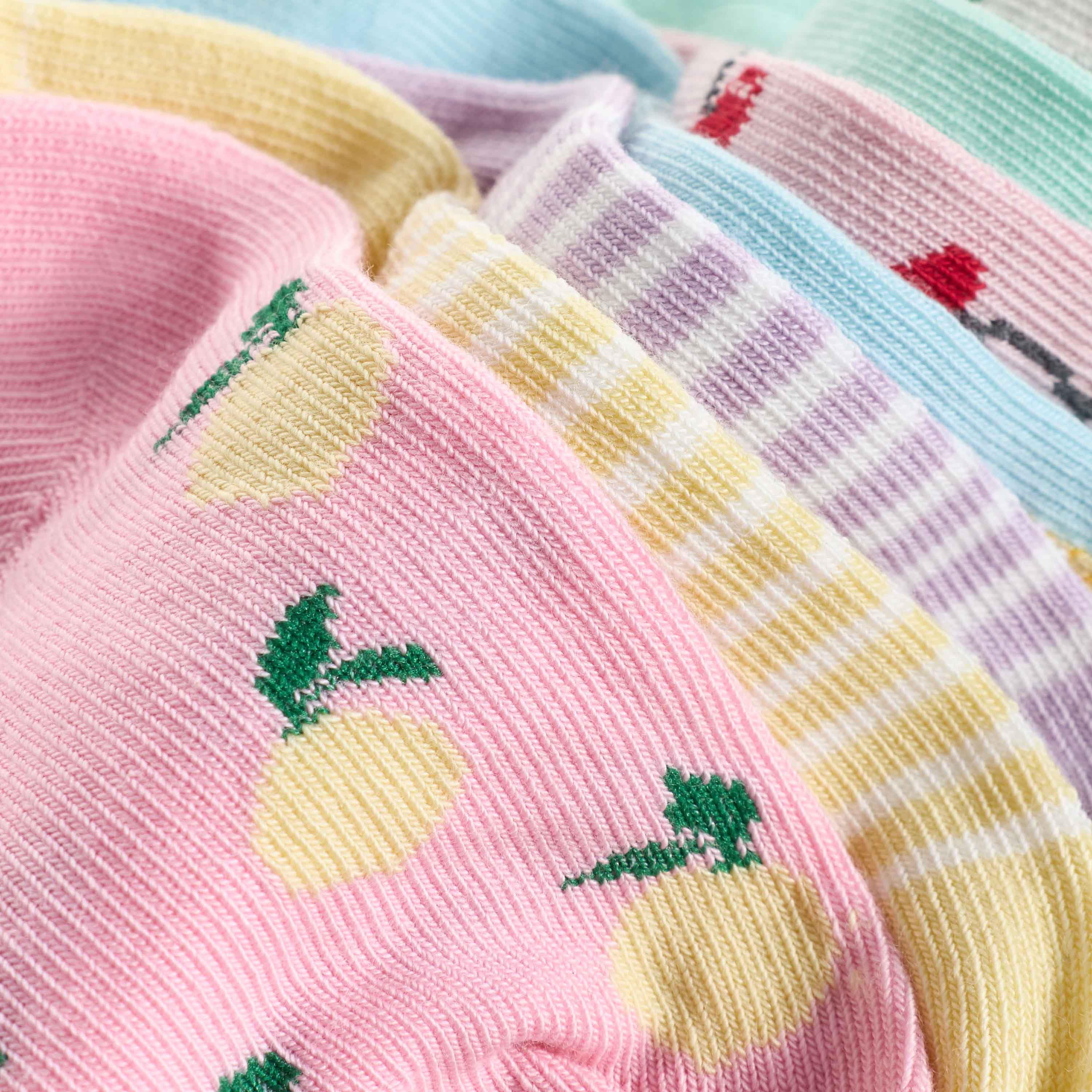 Pack of 7 Juniors Baby Girls Socks Assorted Print-girls-accessories-socks-image-4