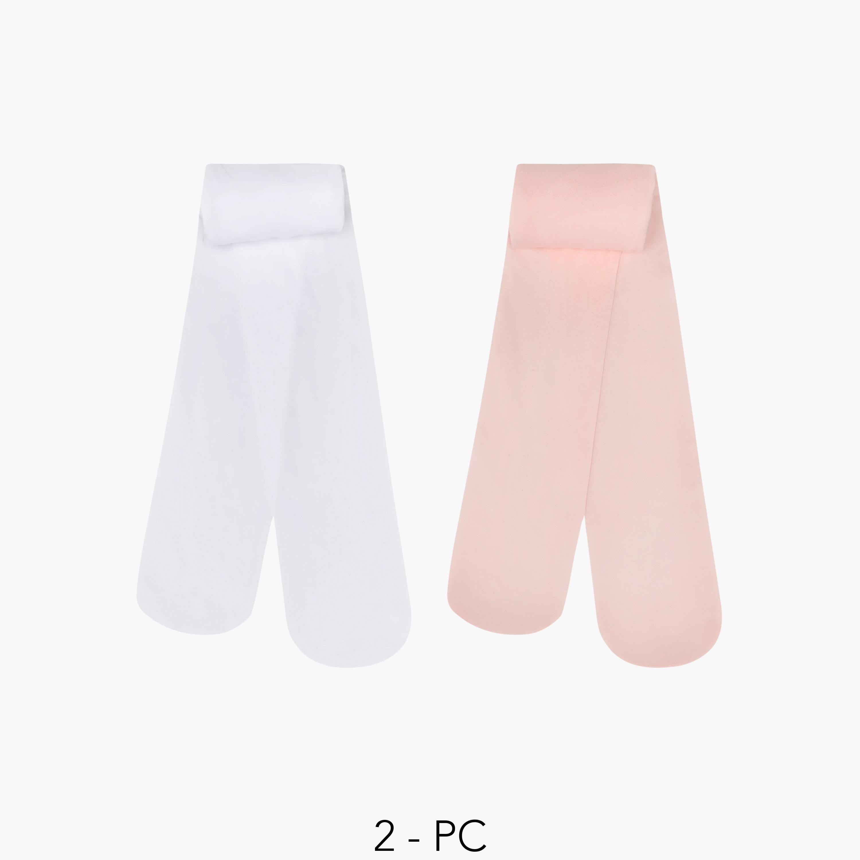 Pack of 2 Juniors Tights with Elasticated Waistband-baby-girls-accessories-socks-image-1