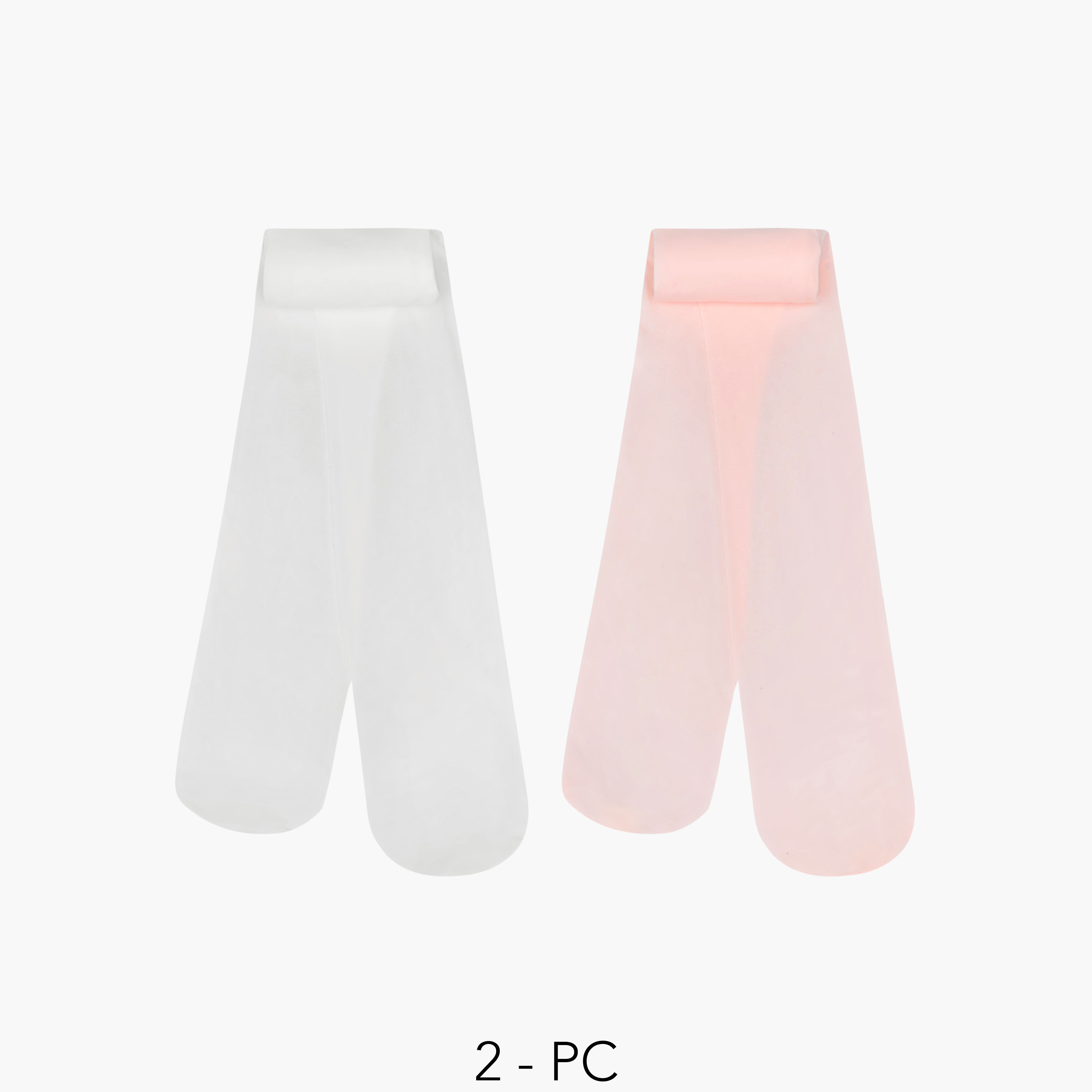 Pack of 2 Juniors Tights with Elasticated Waistband-girls-accessories-socks-image-1