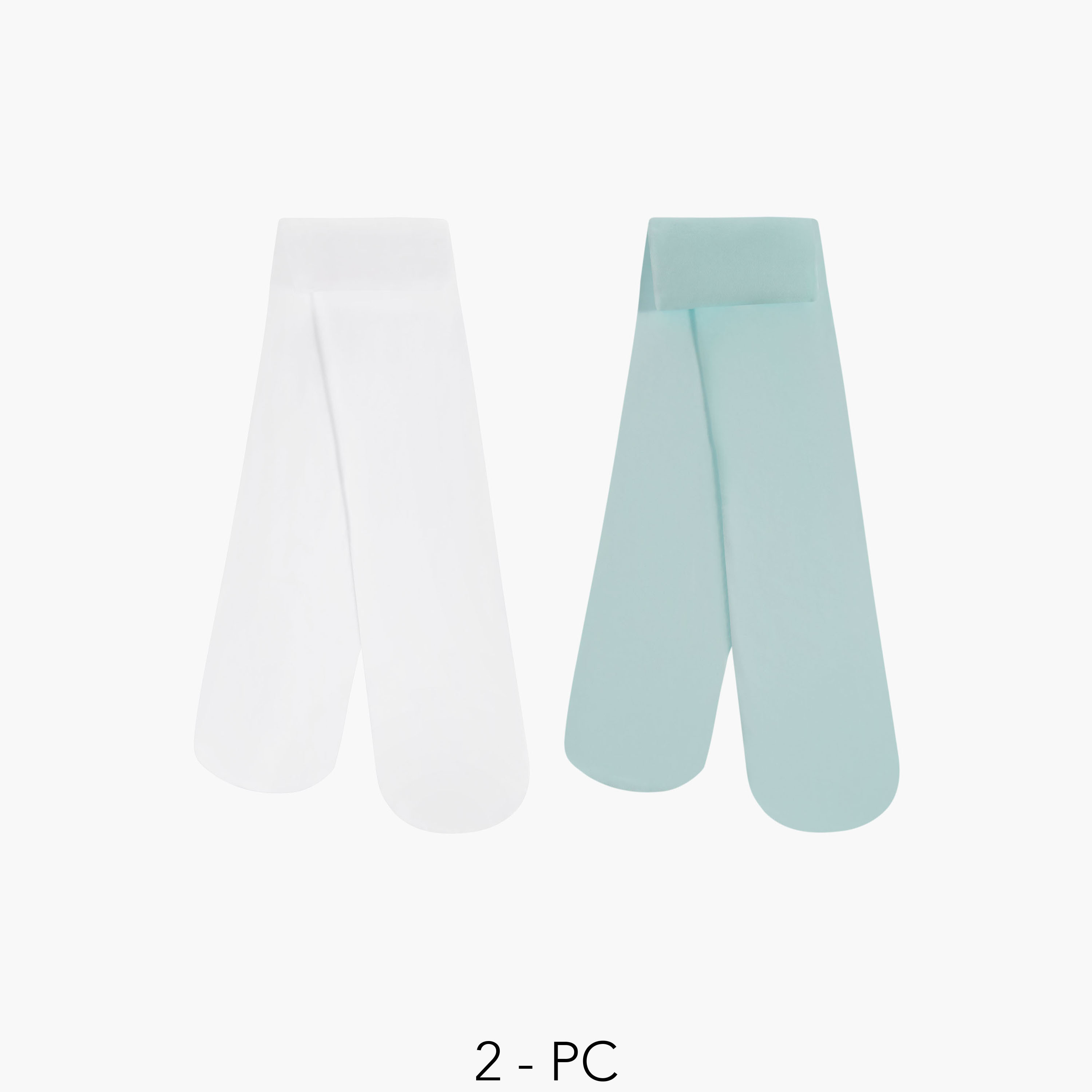 Pack of 2 Juniors Girls Tights with Elasticated Waist-girls-accessories-socks-image-1