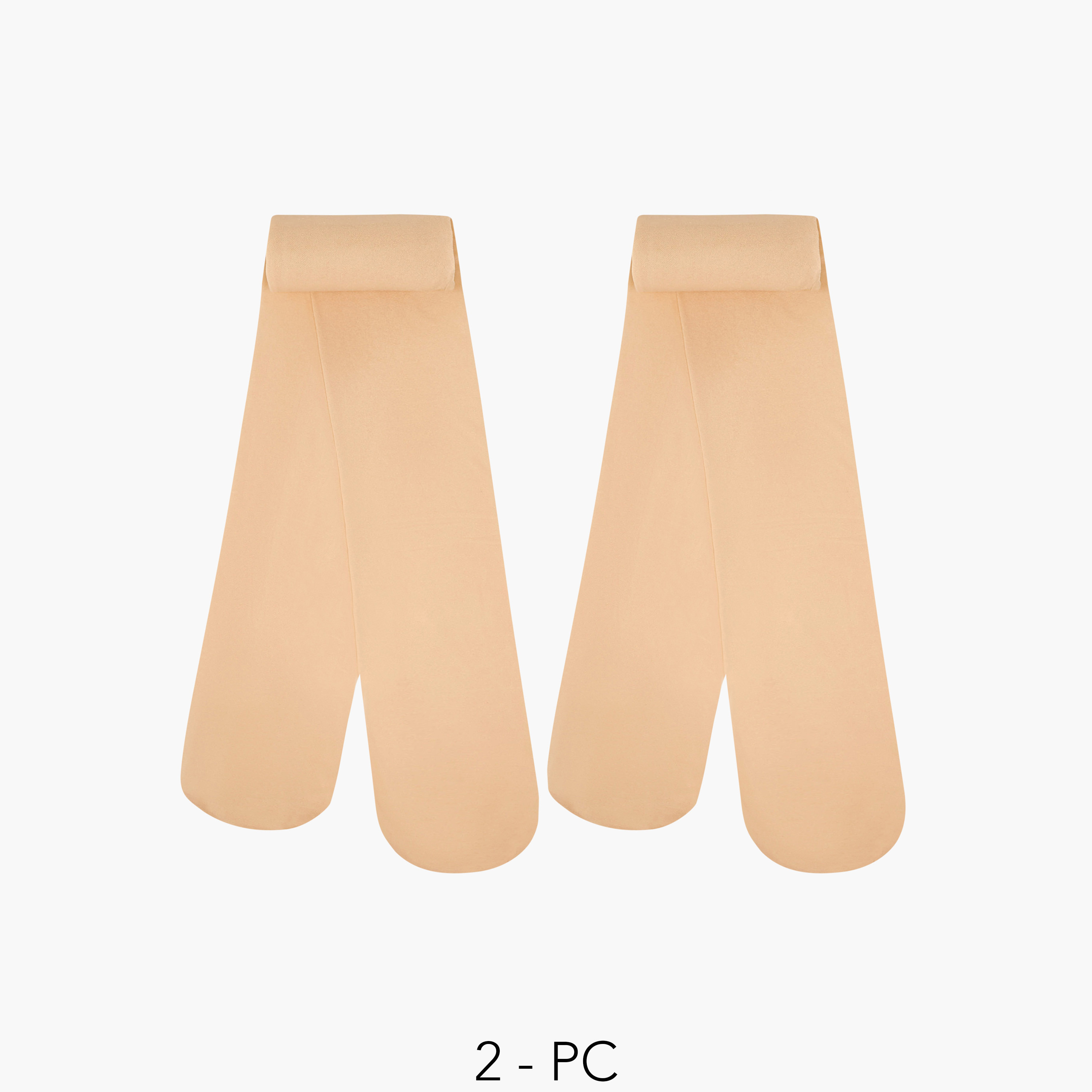 Pack of 2 Juniors Tights with Elasticated Waistband-baby-girls-accessories-socks-image-1