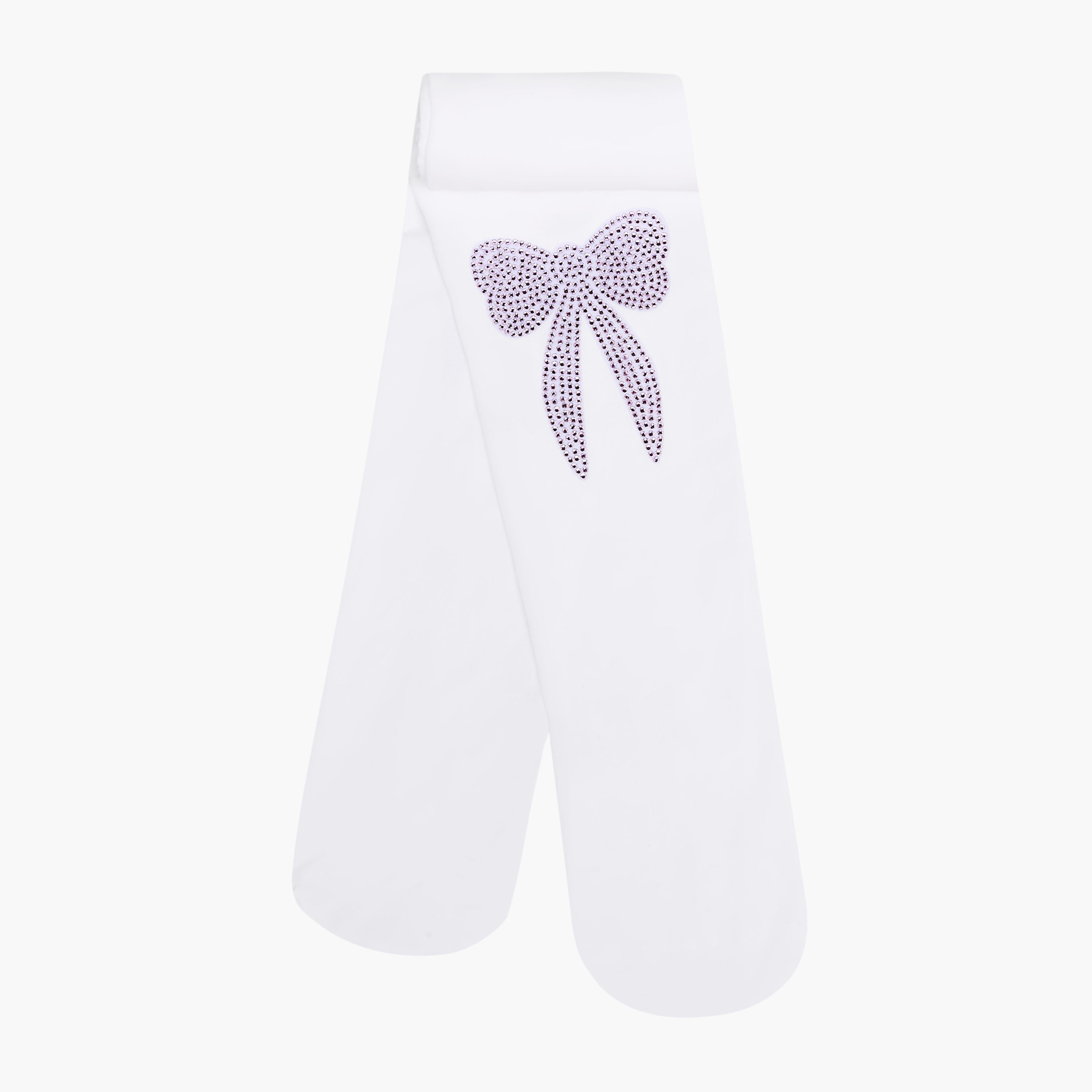 Juniors Tights with Bow Embellished Design-baby-girls-accessories-socks-image-1