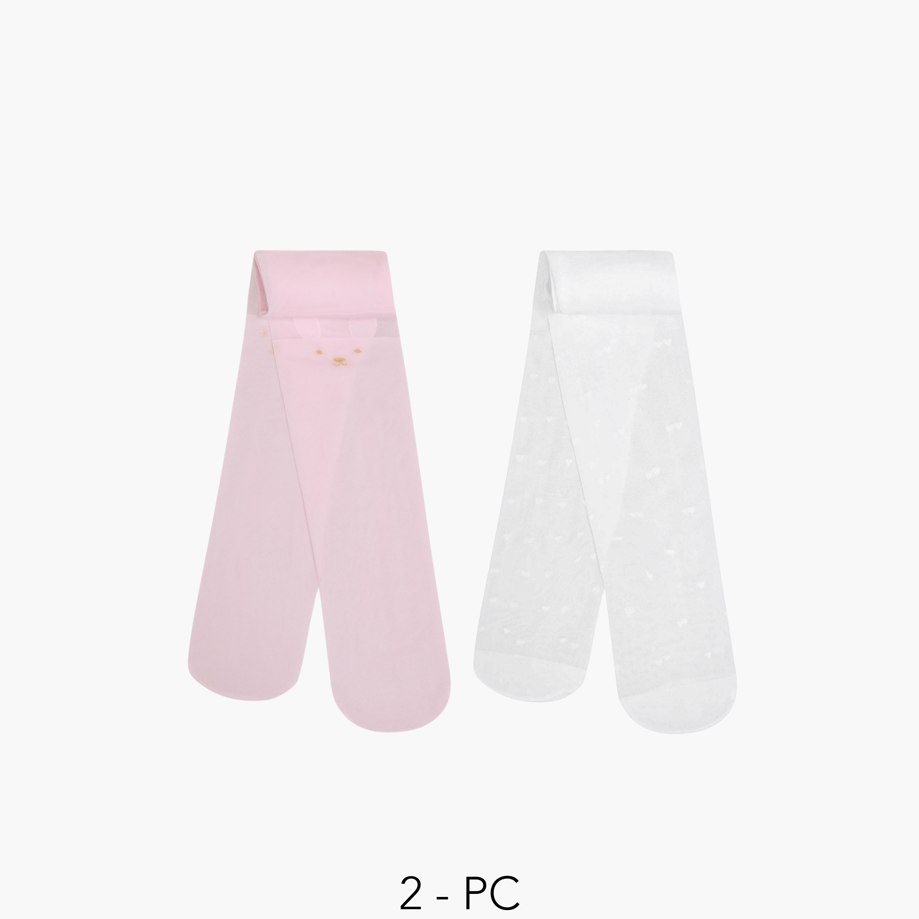Pack of 2 Juniors Tights with Print-baby-girls-accessories-socks-image-1