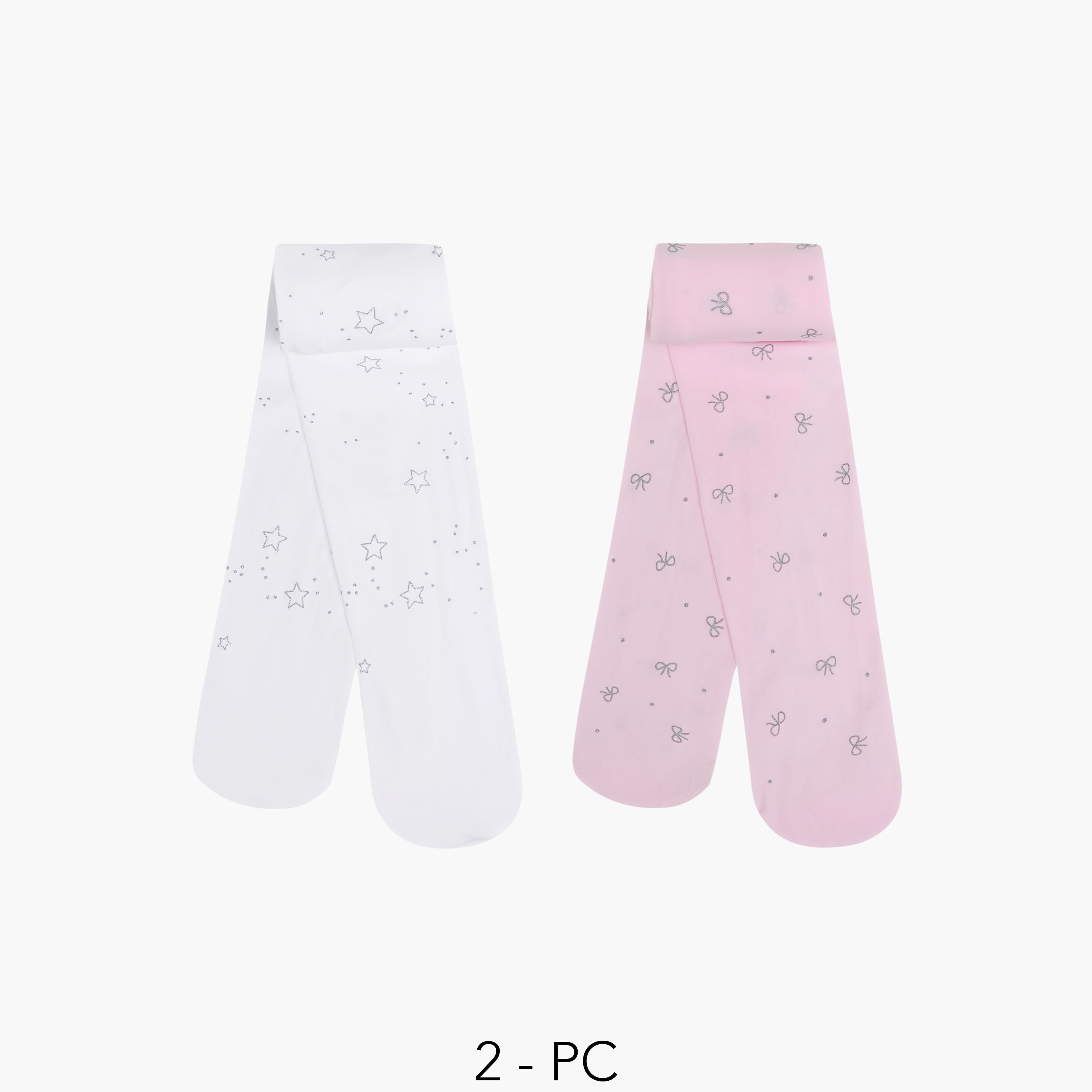 Pack of 2 Juniors Tights with Print-baby-girls-accessories-socks-image-1