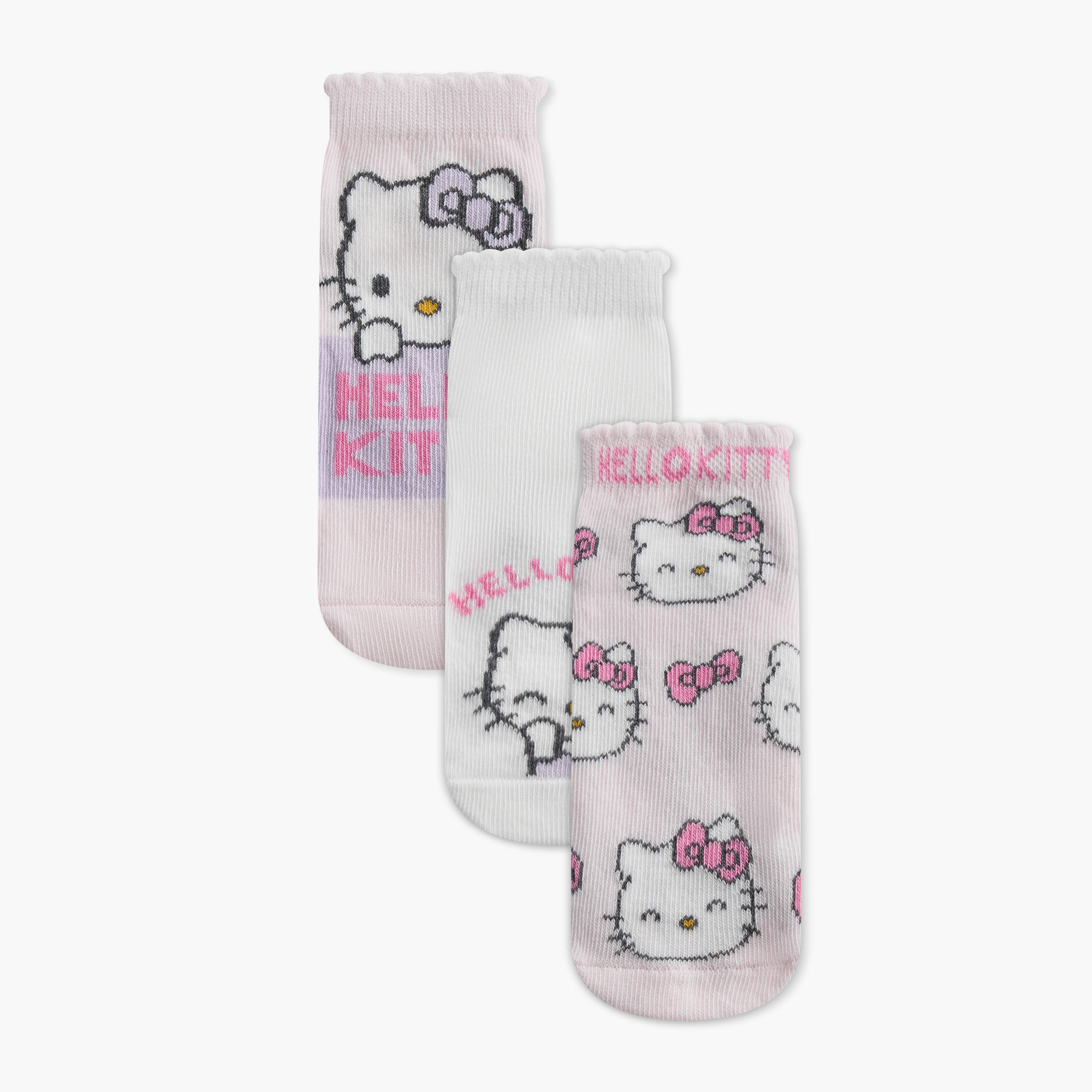 Pack of 3 Sanrio Girls Socks Hello Kitty Print-baby-girls-accessories-socks-image-1
