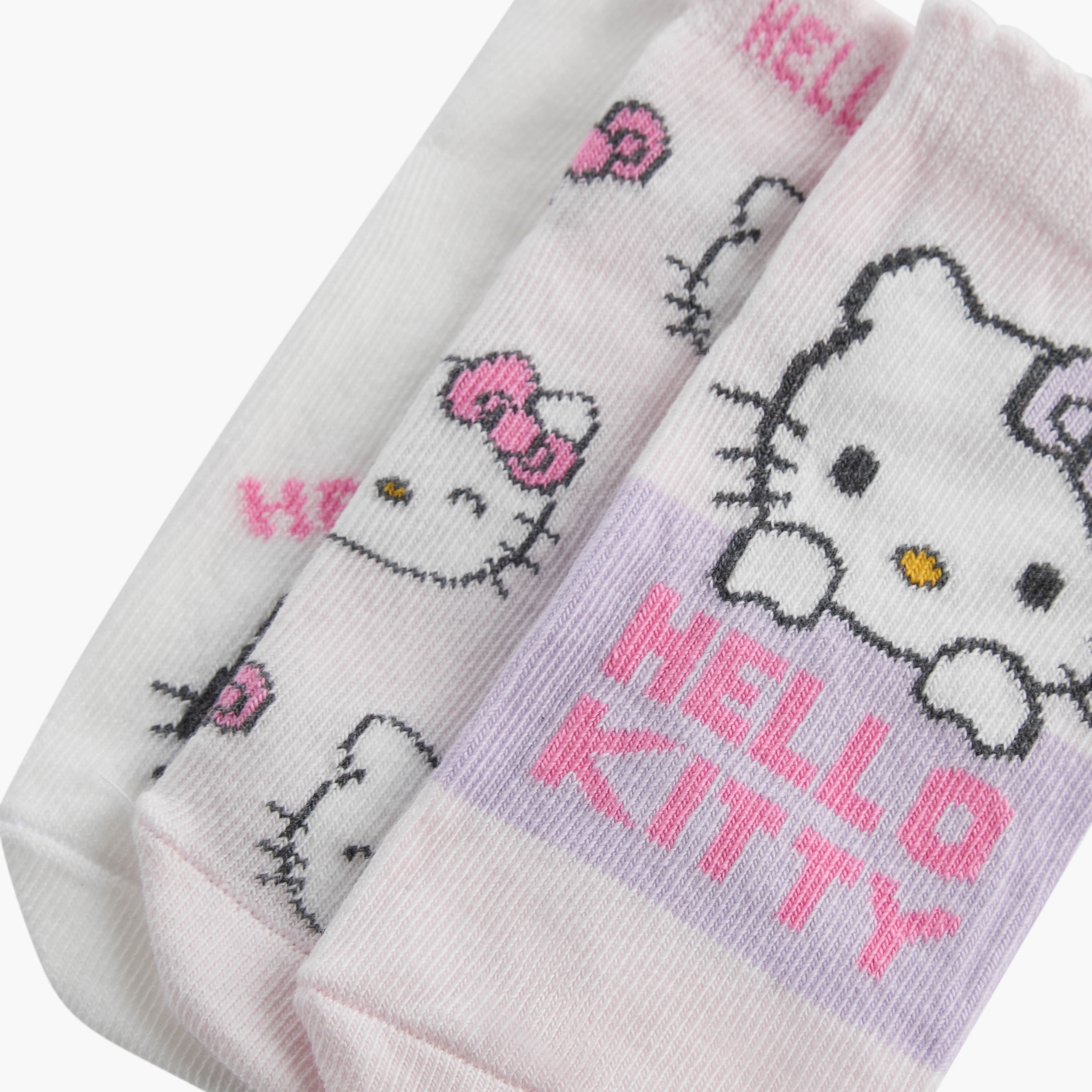 Pack of 3 Sanrio Girls Socks Hello Kitty Print-baby-girls-accessories-socks-image-4