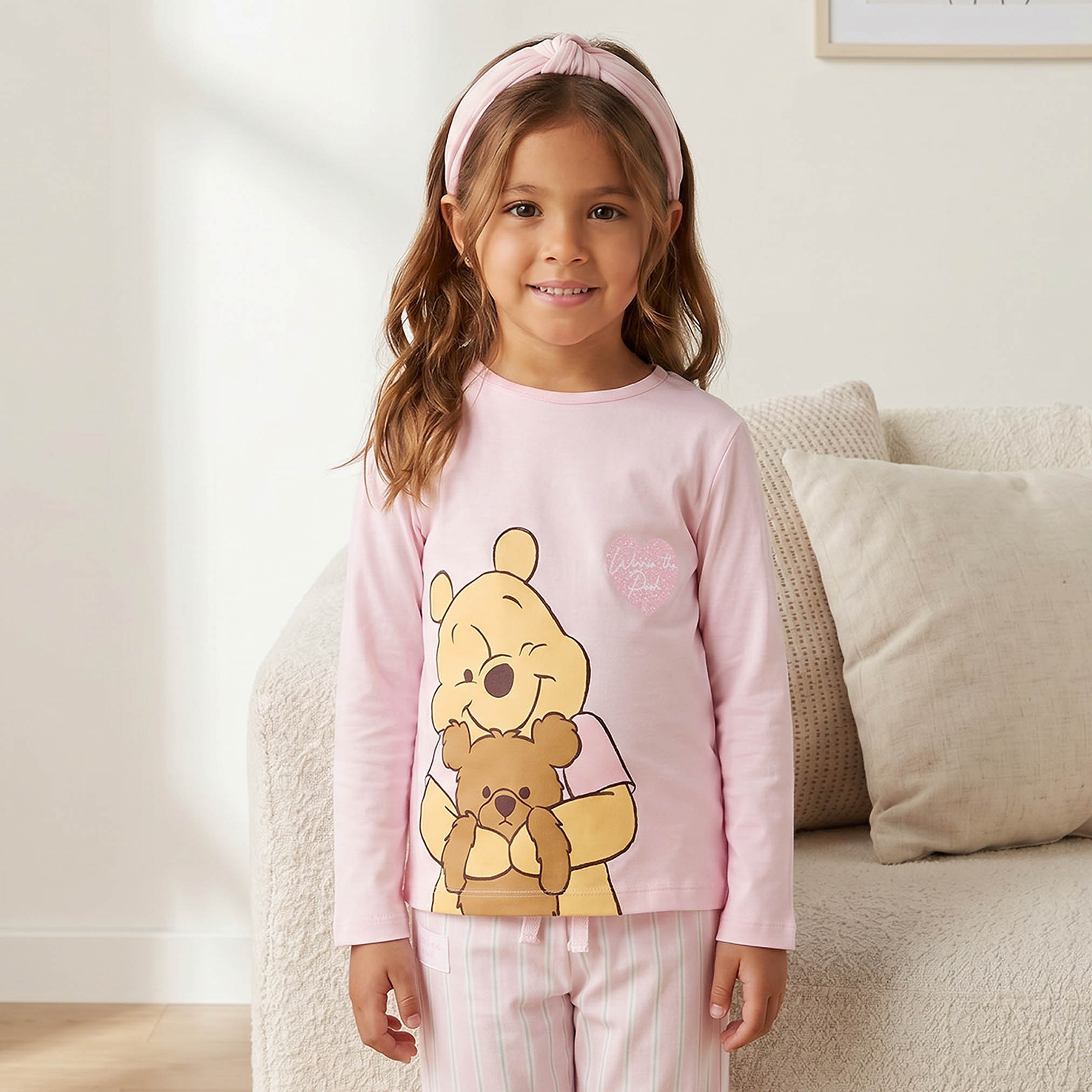 طقم بيجاما قطن بياقة ضيقة وأكمام طويلة وطبعات من ديزني-baby-girls-clothing-nightwear-pyjamasets-image-7