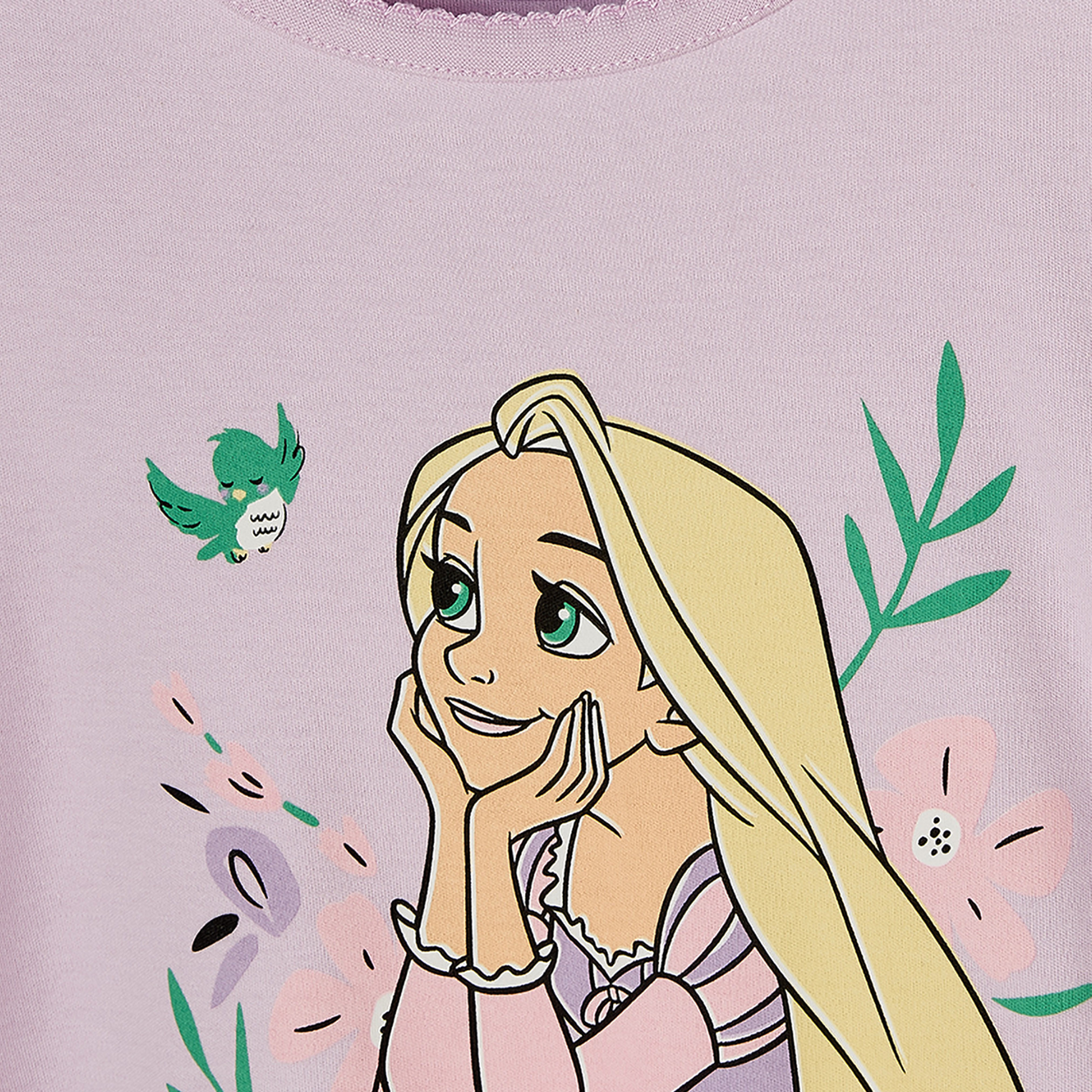 طقم بيجاما قطن بطبعات رابونزل بياقة ضيقة وأكمام طويلة من ديزني-girls-clothing-nightwear-image-5