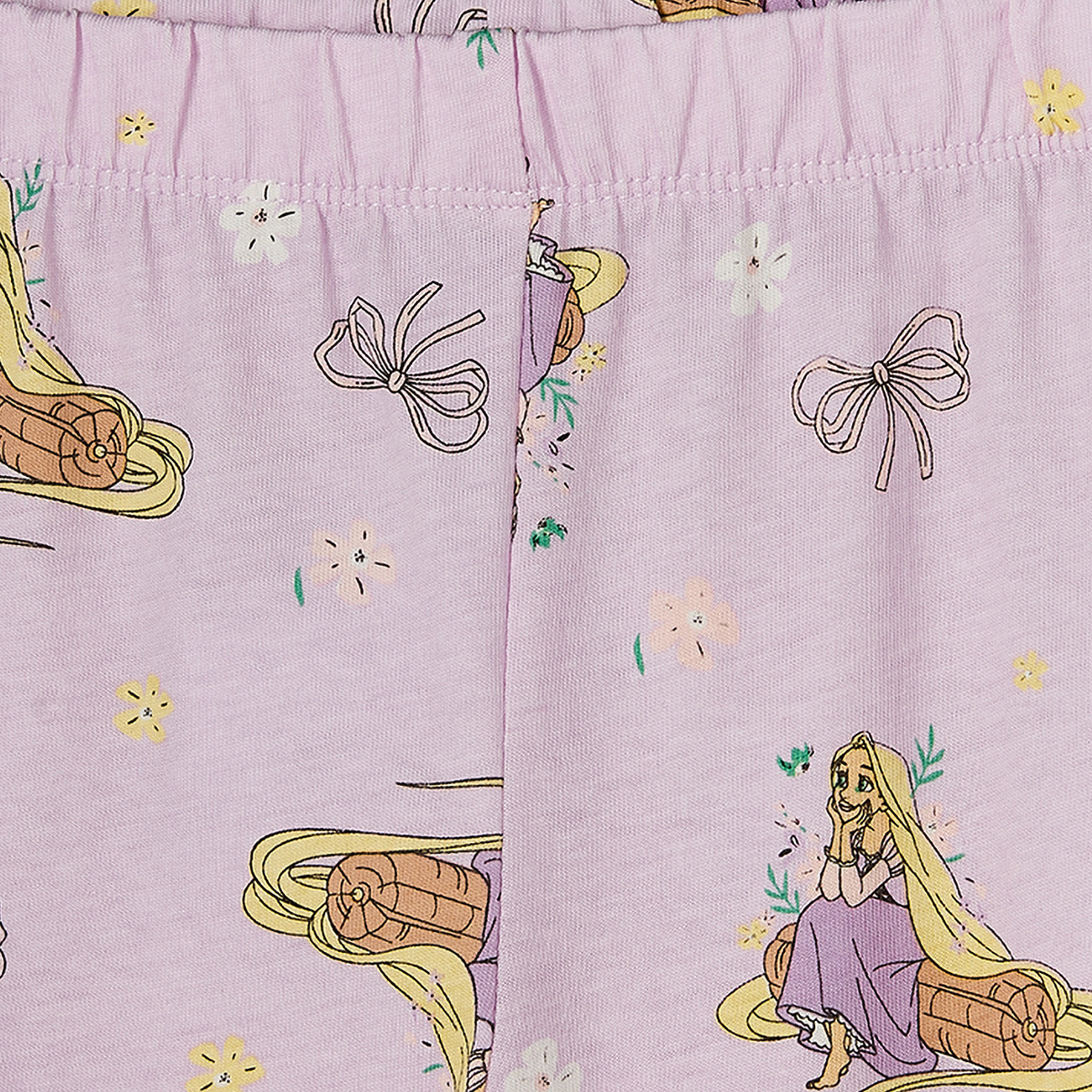 طقم بيجاما قطن بطبعات رابونزل بياقة ضيقة وأكمام طويلة من ديزني-girls-clothing-nightwear-image-6