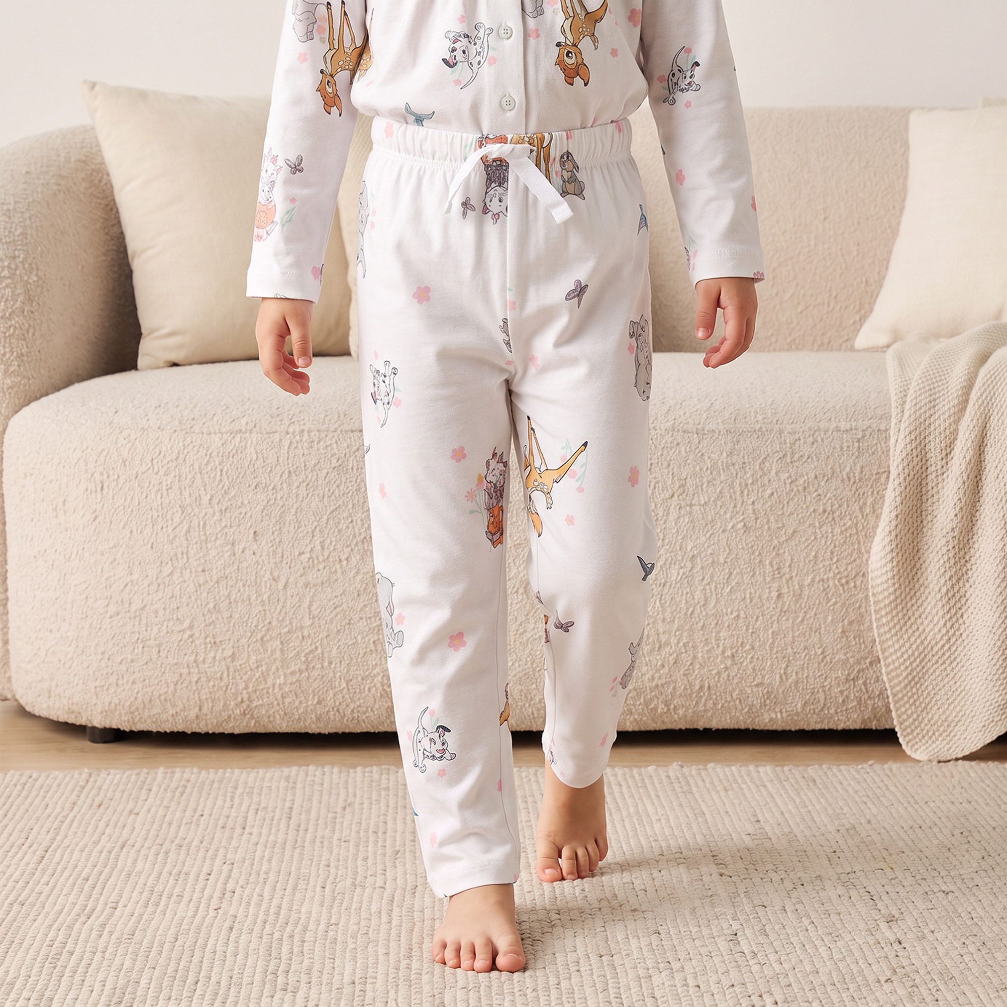 Disney Cotton Peter Pan Collar Long Sleeves Pyjama Set with Dumbo Print-girls-clothing-nightwear-image-3