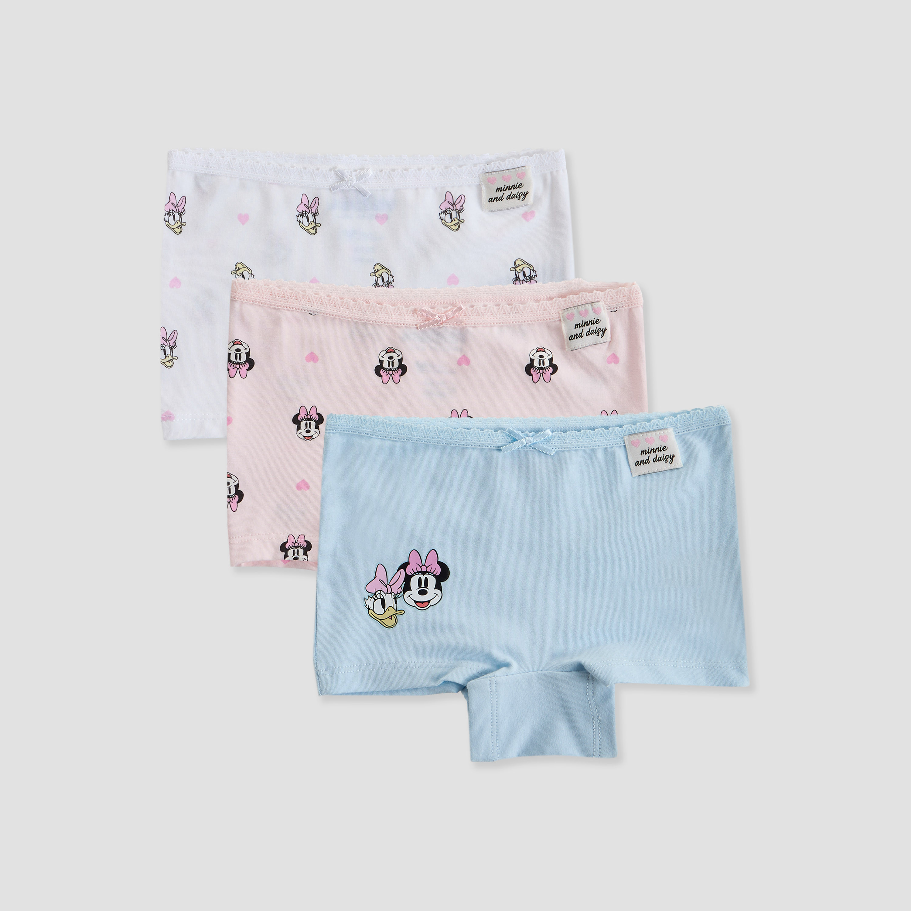 Pack of 3 Disney Briefs with Minnie Mouse and Daisy Duck Print-baby-girls-clothing-innerwear-image-1