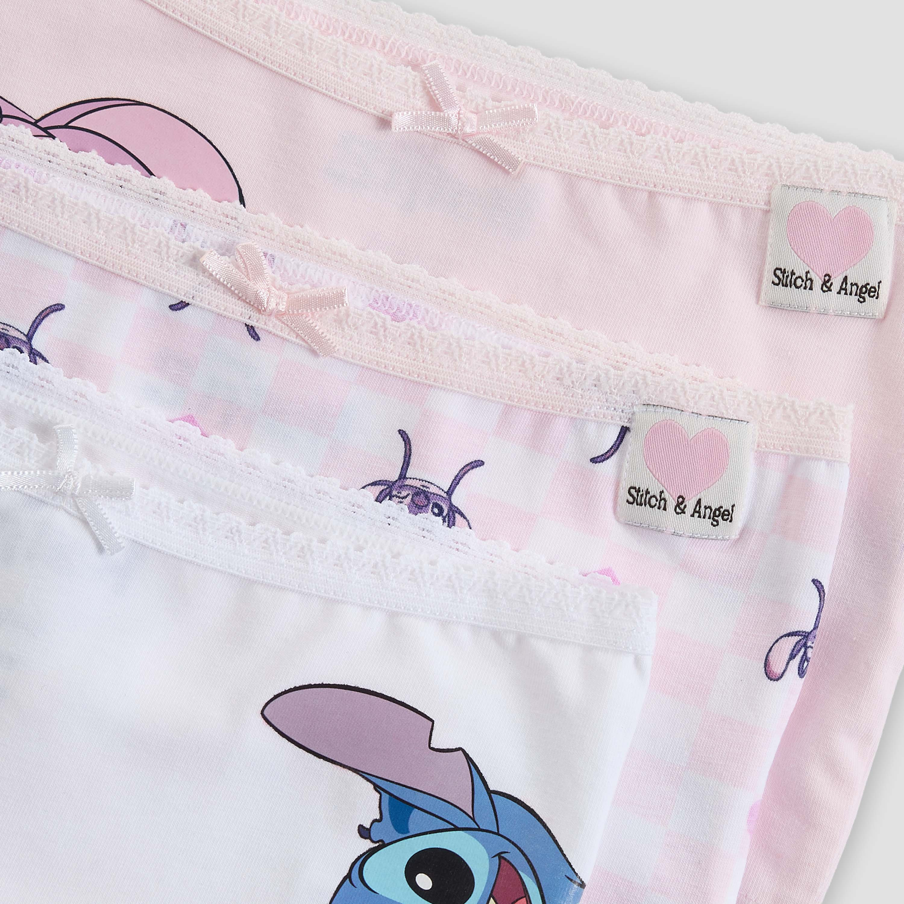 Pack of 3 Disney Boyshorts with Stitch and Angel Print-girls-clothing-innerwear-panties-image-5