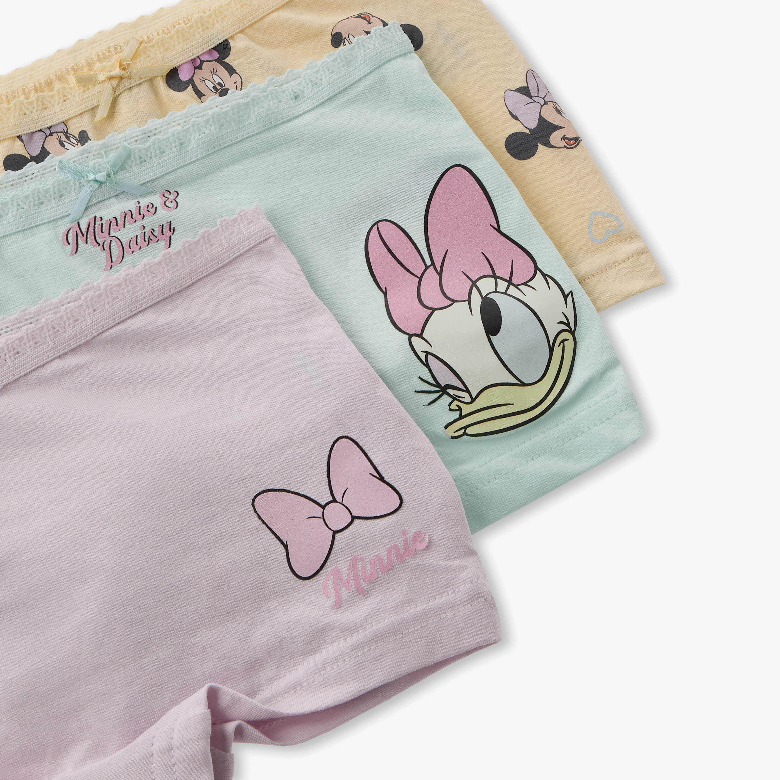 طقم سراويل داخلية قطنية من 3 قطع بطبعات ديزي داك وميني ماوس من ديزني-girls-clothing-innerwear-panties-image-6