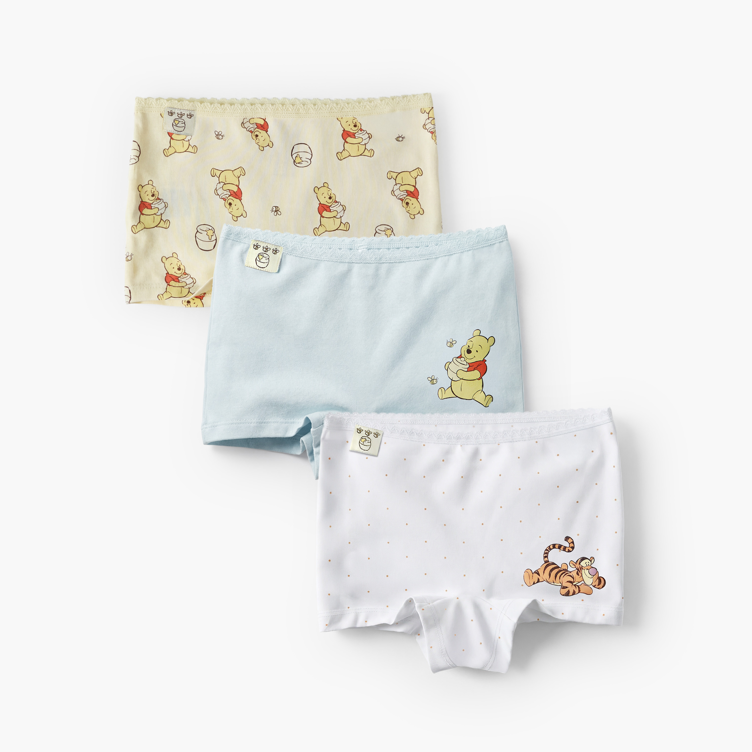 Pack of 3 Disney Boxer Briefs with Winnie the Pooh and Tigger Print-baby-girls-clothing-innerwear-image-1