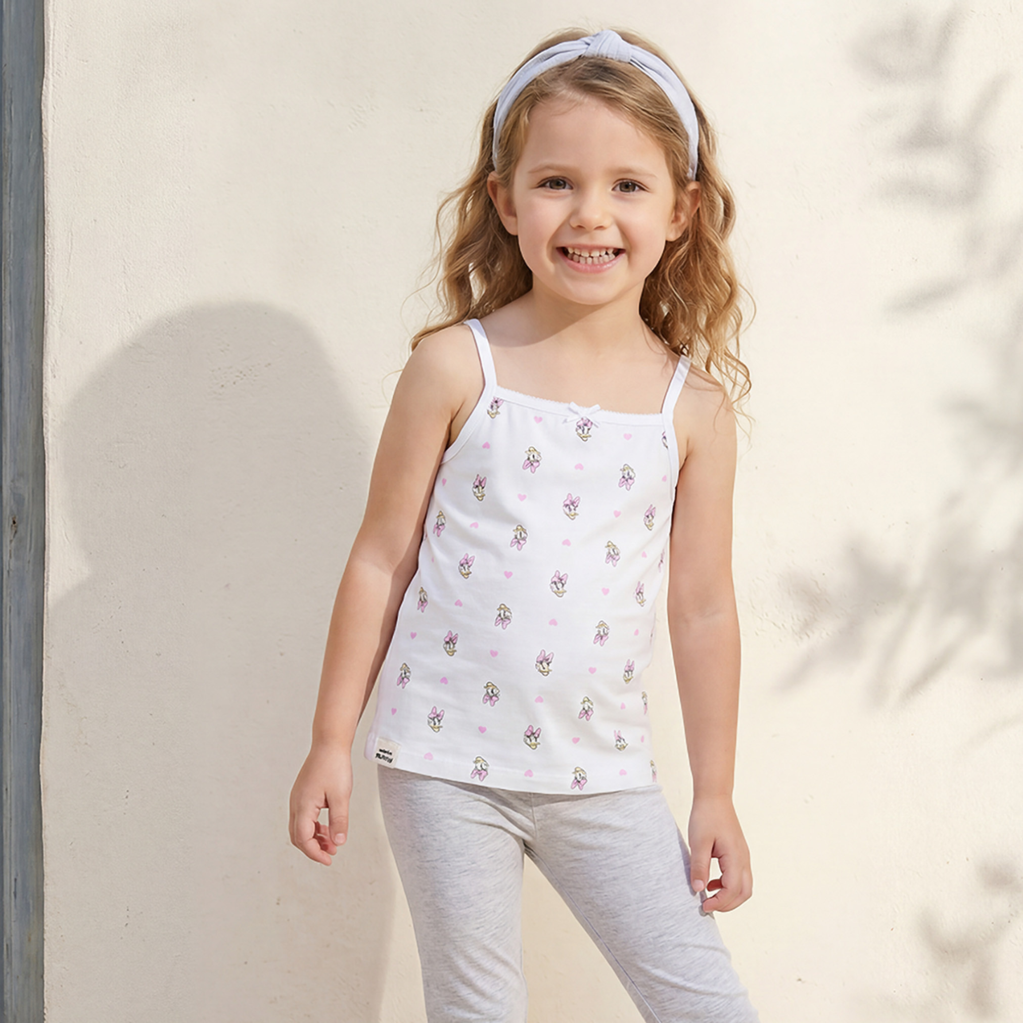 Pack of 3 Disney Cotton Round Neck Vests with Minnie Mouse Print-girls-clothing-innerwear-vests-image-4