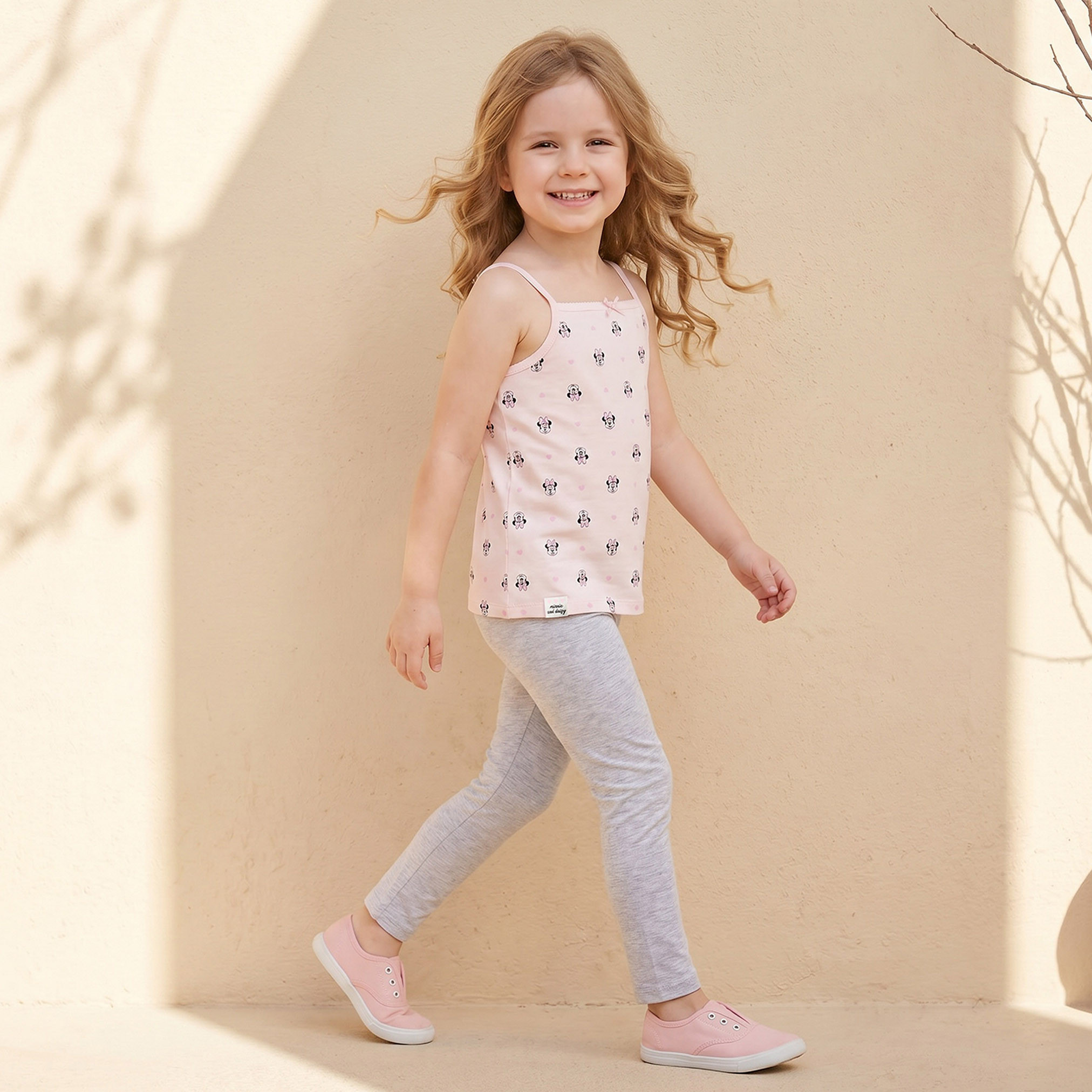 Pack of 3 Disney Cotton Round Neck Vests with Minnie Mouse Print-girls-clothing-innerwear-vests-image-8
