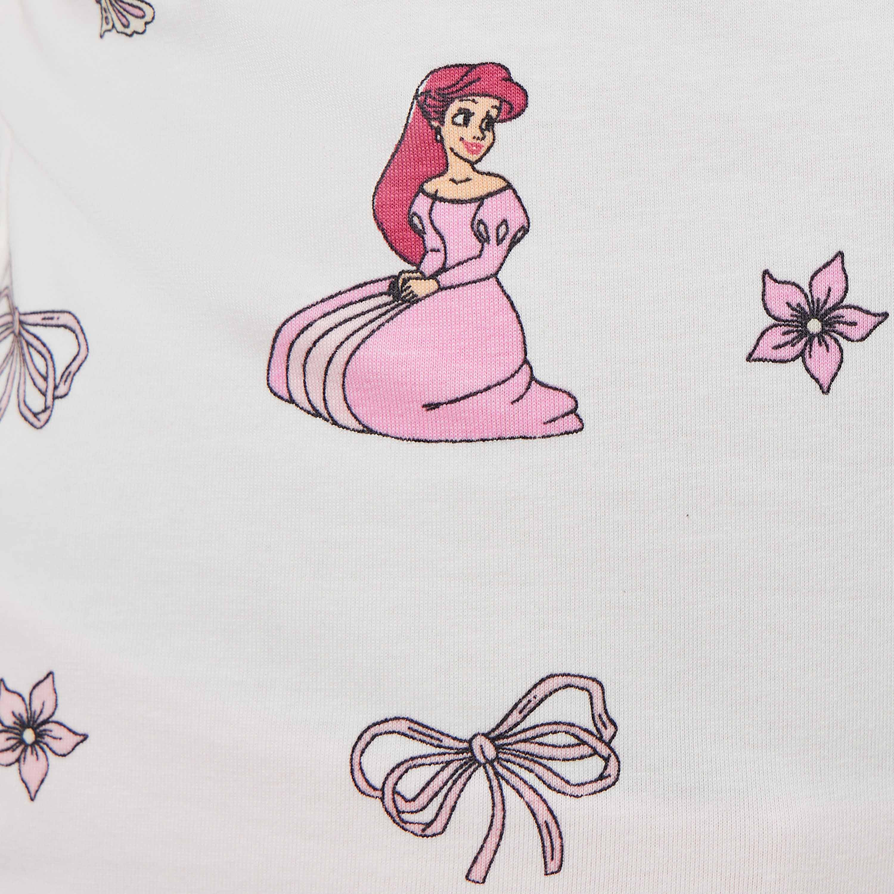 Pack of 3 Disney Cotton Square Neck Vest with Princess Print-girls-clothing-innerwear-vests-image-7