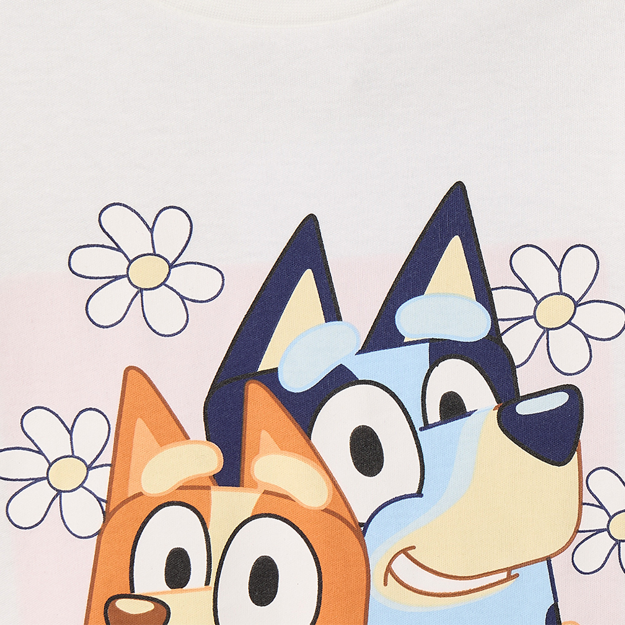 Bluey Cotton Crew Neck Long Sleeves Pyjama Set with Bluey and Bingo Print-girls-clothing-nightwear-image-5