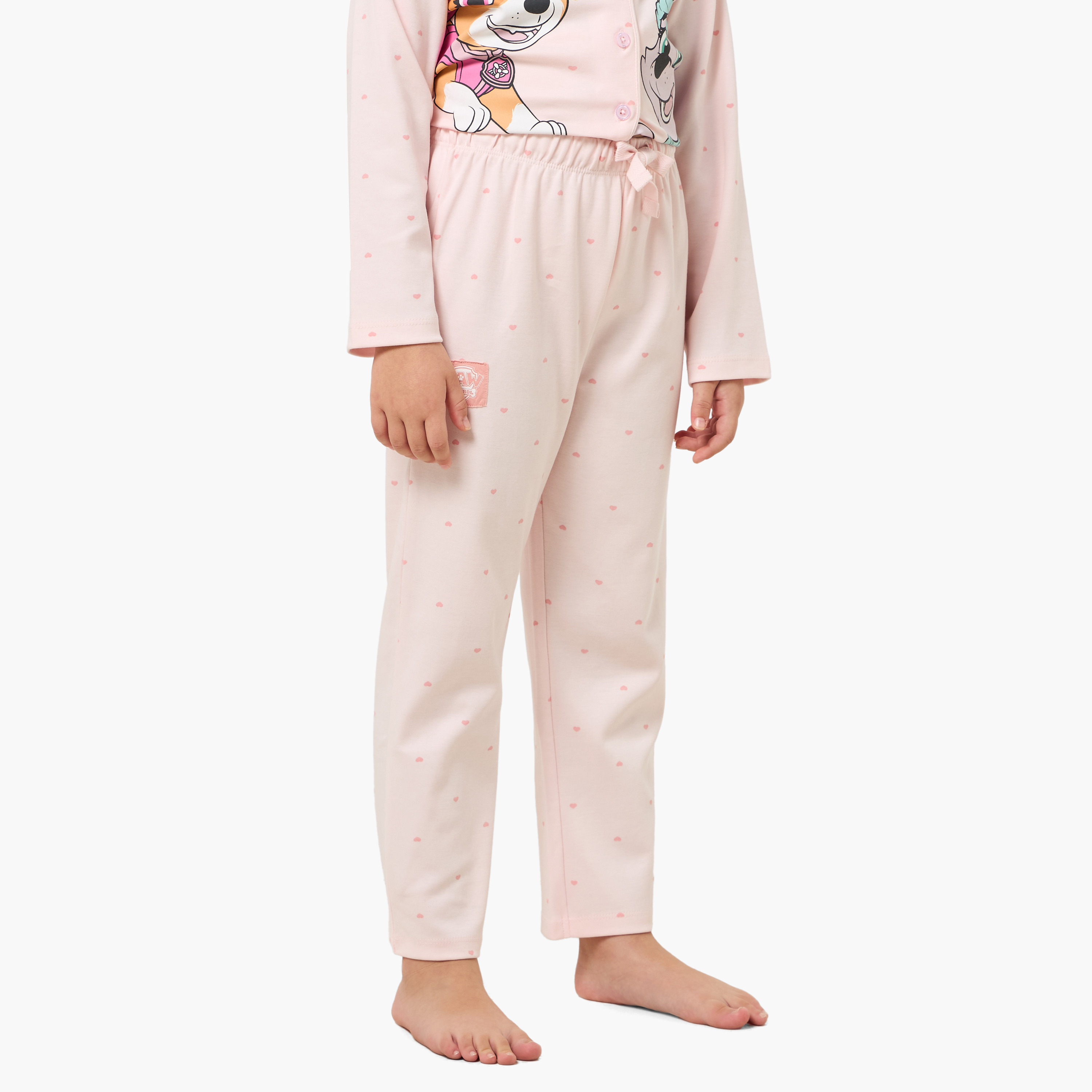 Cotton Collared Long Sleeves Pyjama Set with PAW Patrol Print-baby-girls-clothing-nightwear-pyjamasets-image-6
