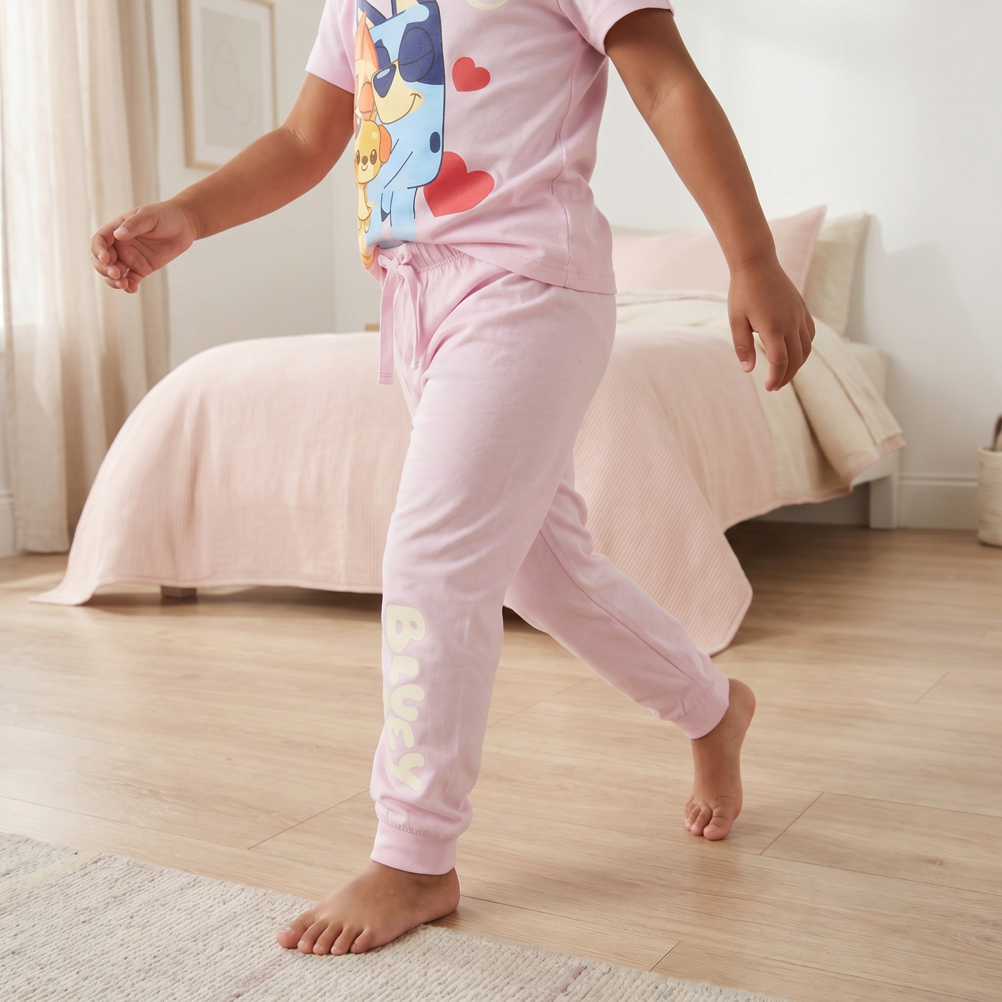 Pack of 2 Bluey Cotton Crew Neck Short Sleeves Pyjama Set with Print-baby-girls-clothing-nightwear-pyjamasets-image-5