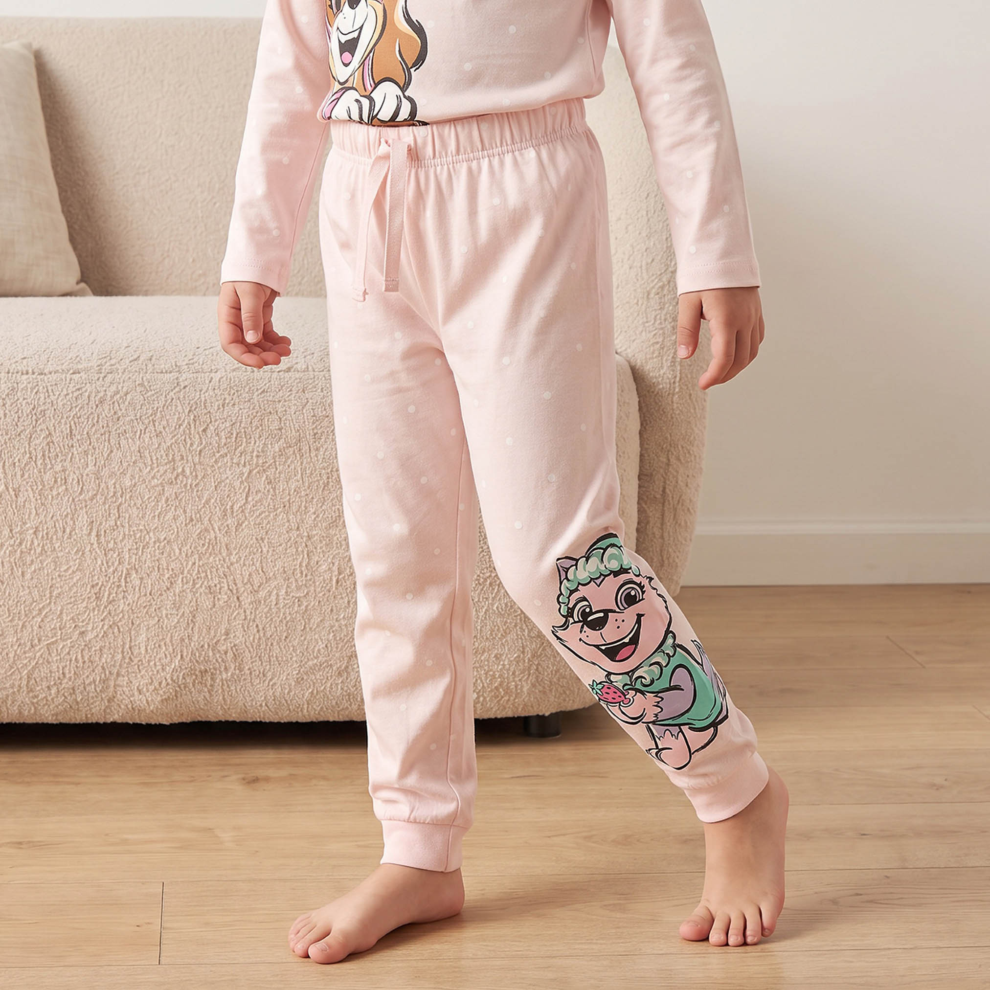 Pack of 2 Cotton Crew Neck Long Sleeves Pyjama Set with PAW Patrol Print-girls-clothing-nightwear-image-5