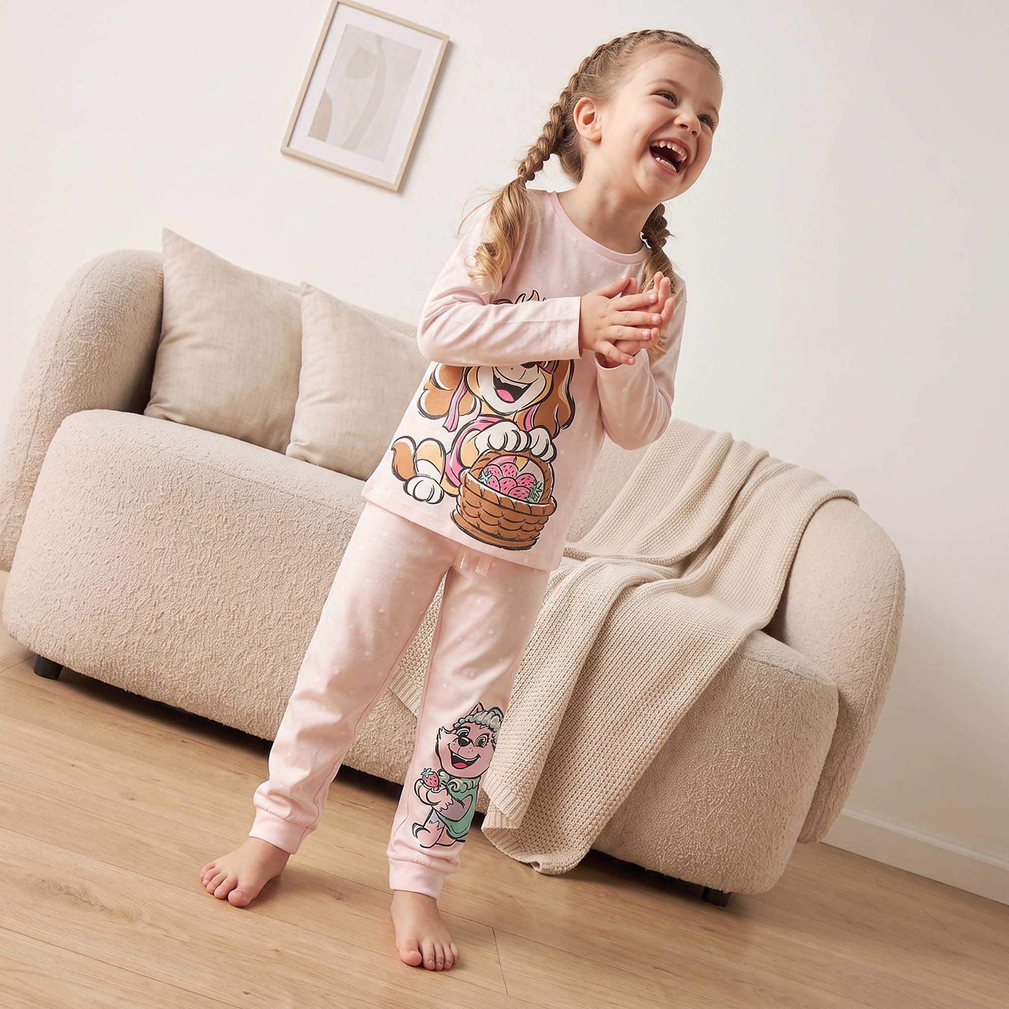 Pack of 2 Cotton Crew Neck Long Sleeves Pyjama Set with PAW Patrol Print-girls-clothing-nightwear-image-7