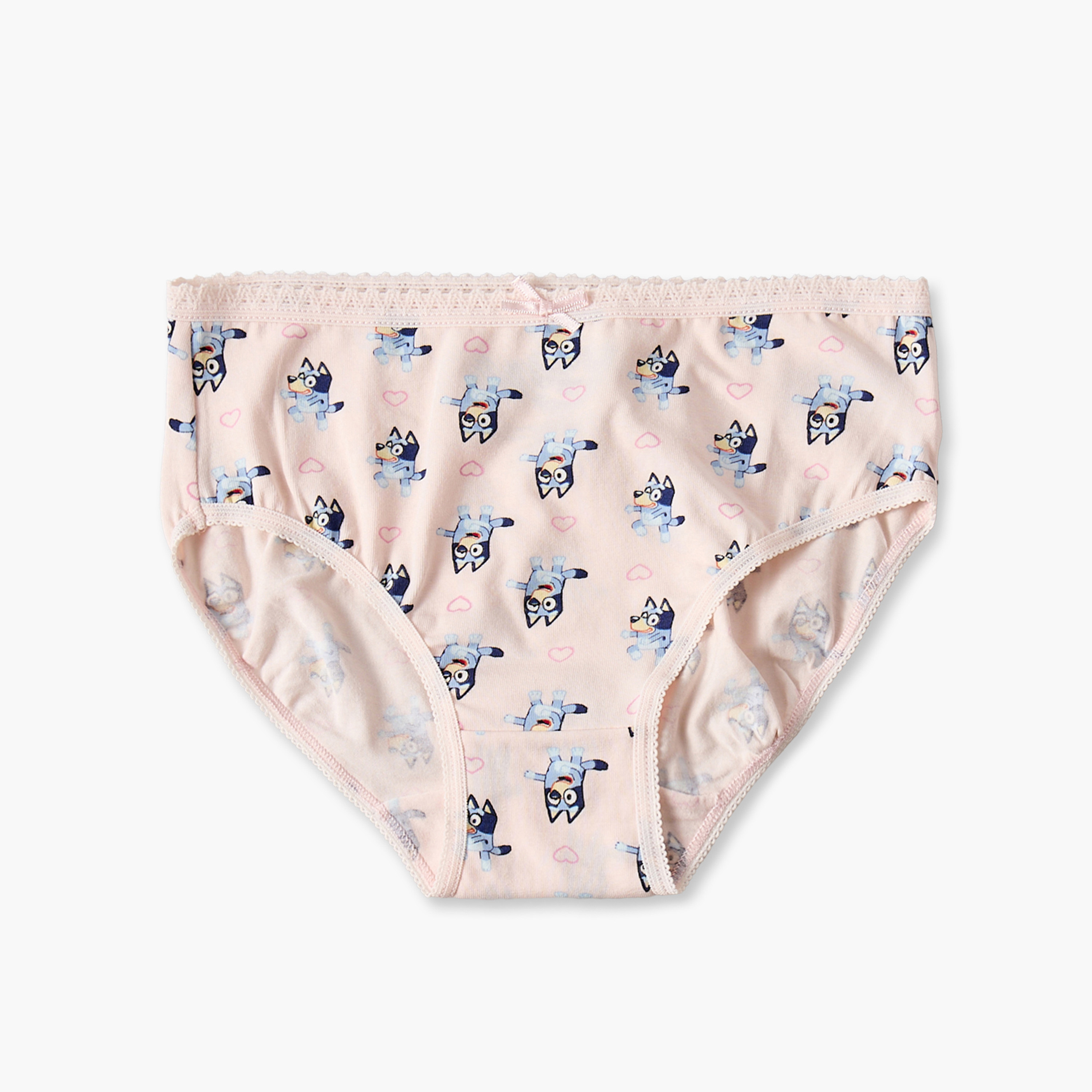 Pack of 3 Bluey Panties with Lace Trim-girls-clothing-innerwear-panties-image-3