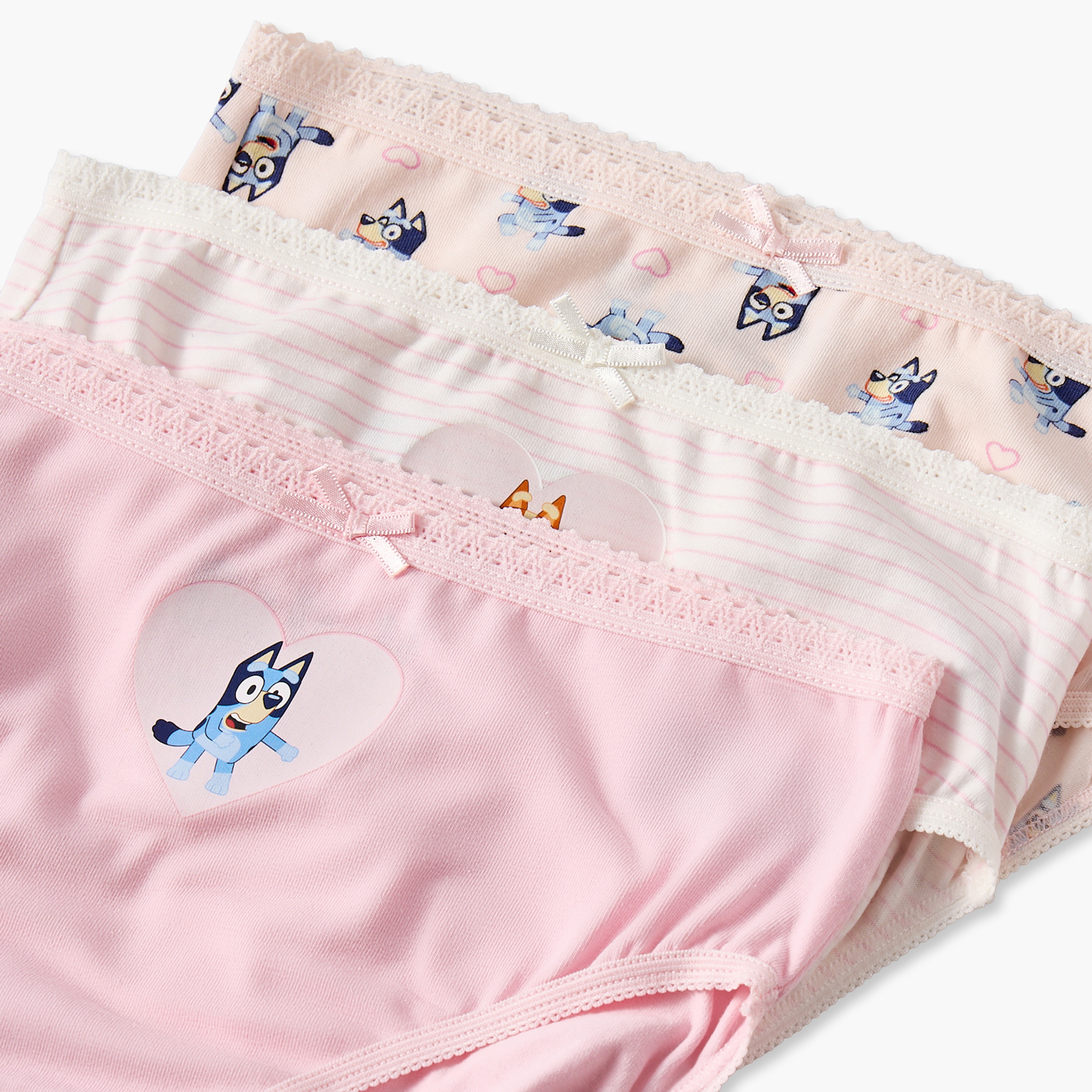 Pack of 3 Bluey Panties with Lace Trim-girls-clothing-innerwear-panties-image-5