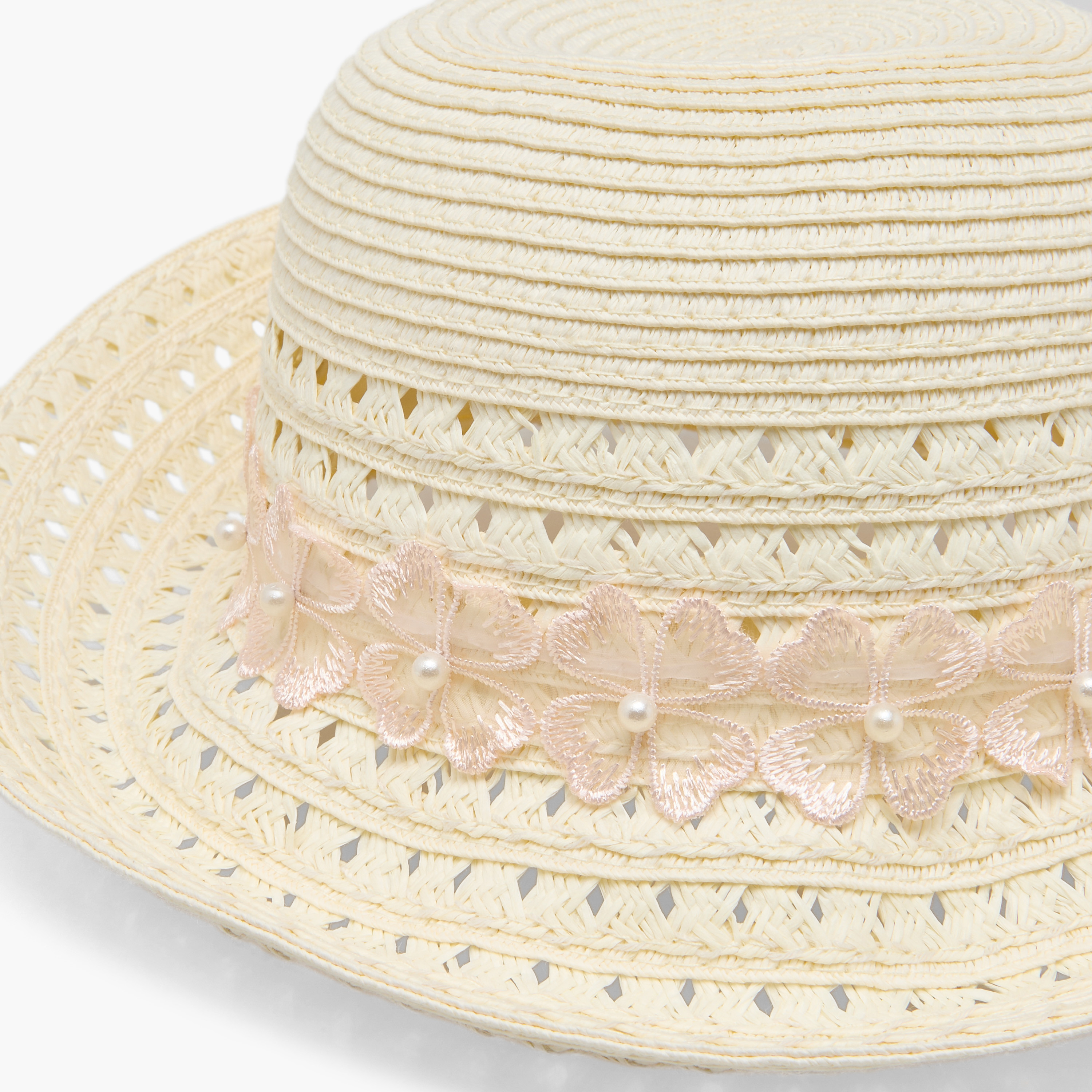 قبعة بزينة أزهار من جونيورز-girls-accessories-caps-image-3