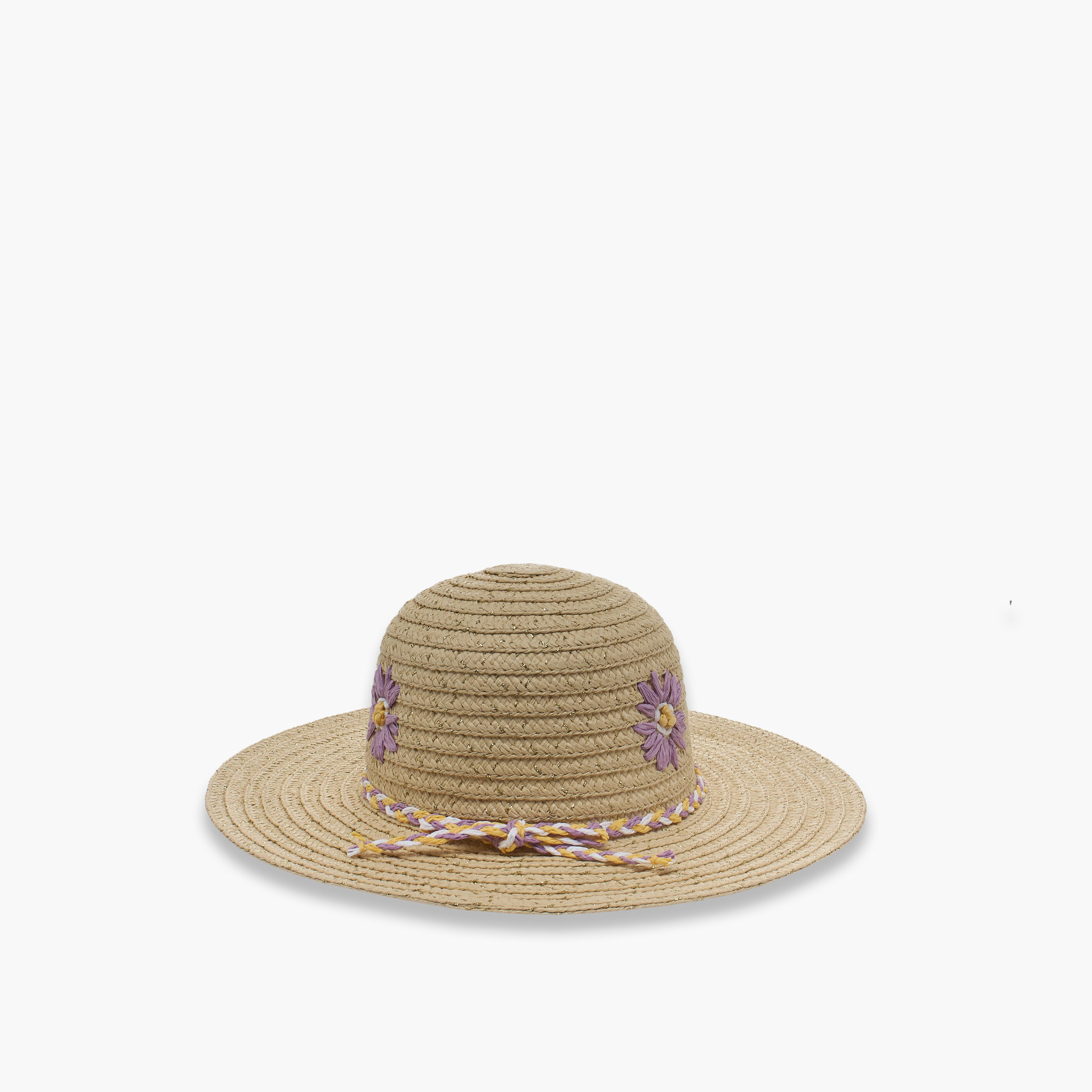 قبعة مزينة بتفاصيل زهور من جونيورز-girls-accessories-caps-image-7