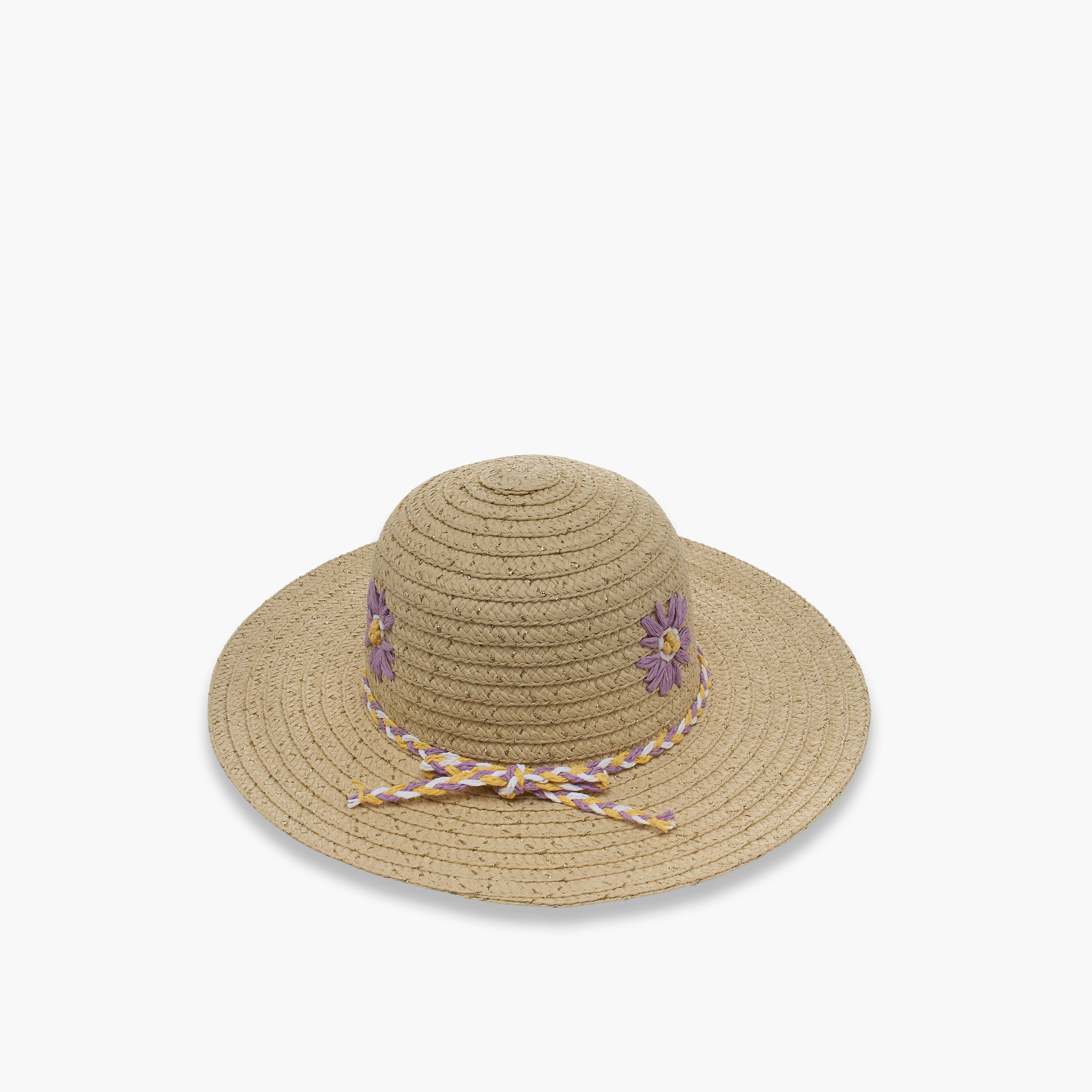 قبعة مزينة بتفاصيل زهور من جونيورز-girls-accessories-caps-image-6