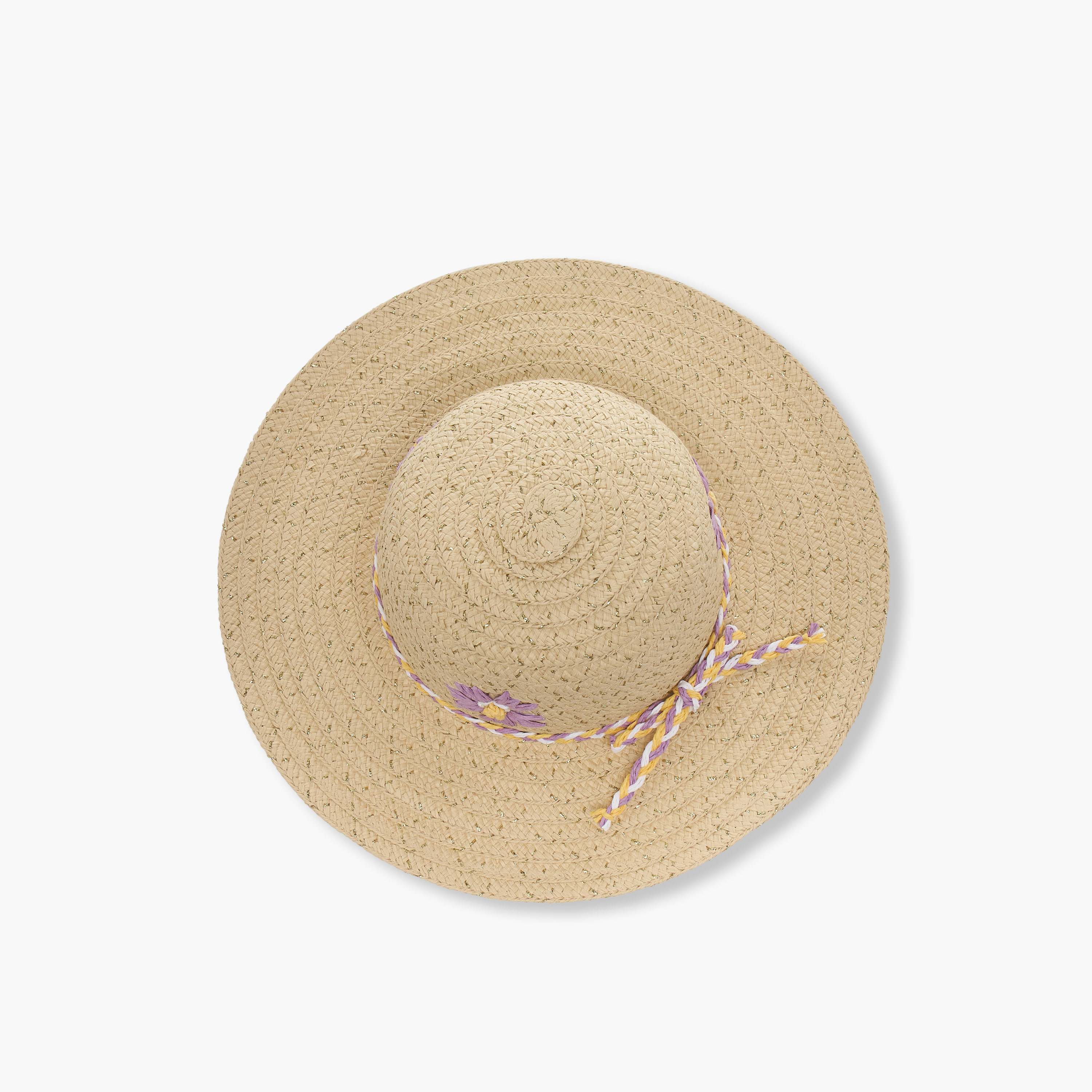 قبعة مزينة بتفاصيل زهور من جونيورز-girls-accessories-caps-image-3