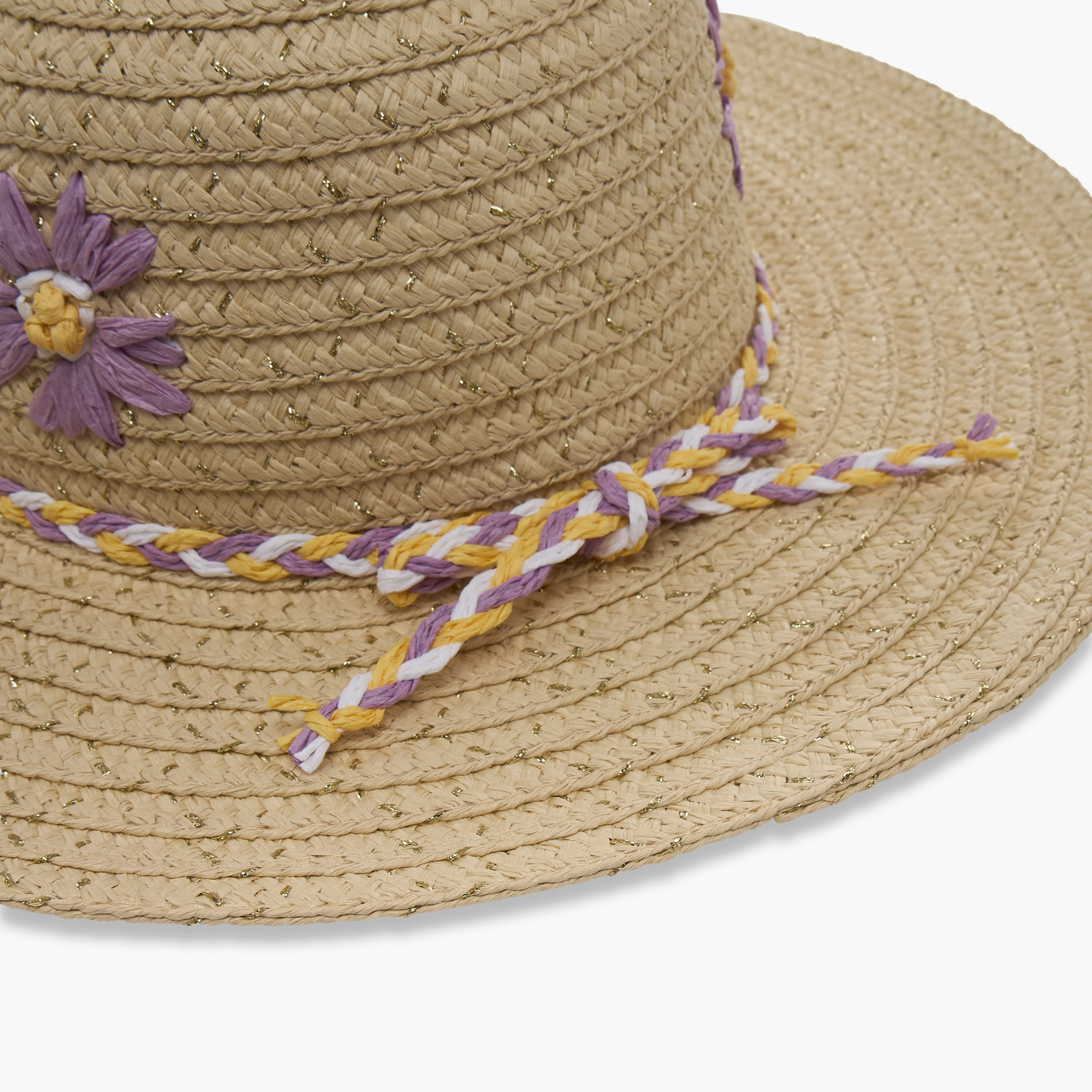 قبعة مزينة بتفاصيل زهور من جونيورز-girls-accessories-caps-image-2