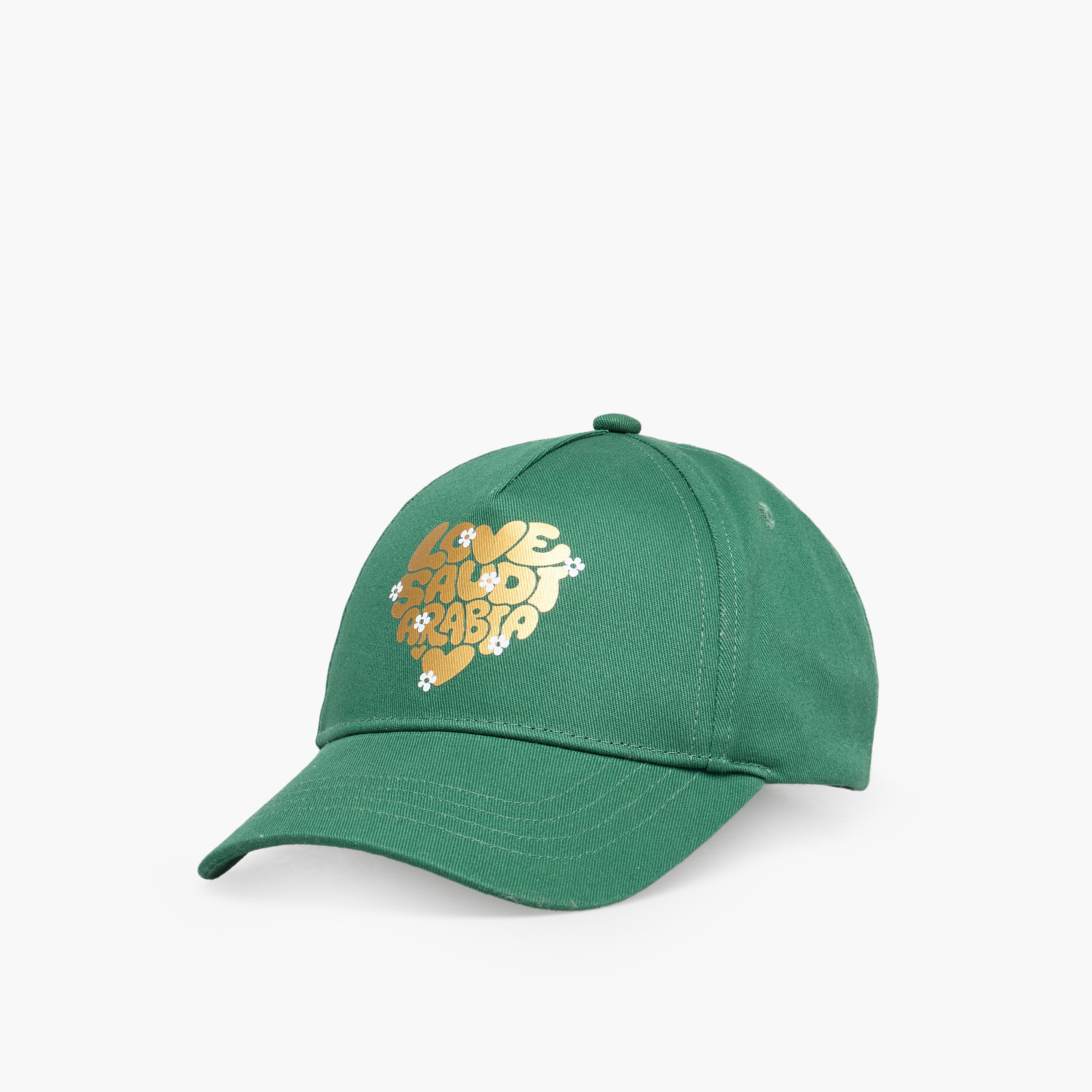 Juniors Cap with KSA National Day Print-girls-accessories-caps-image-2