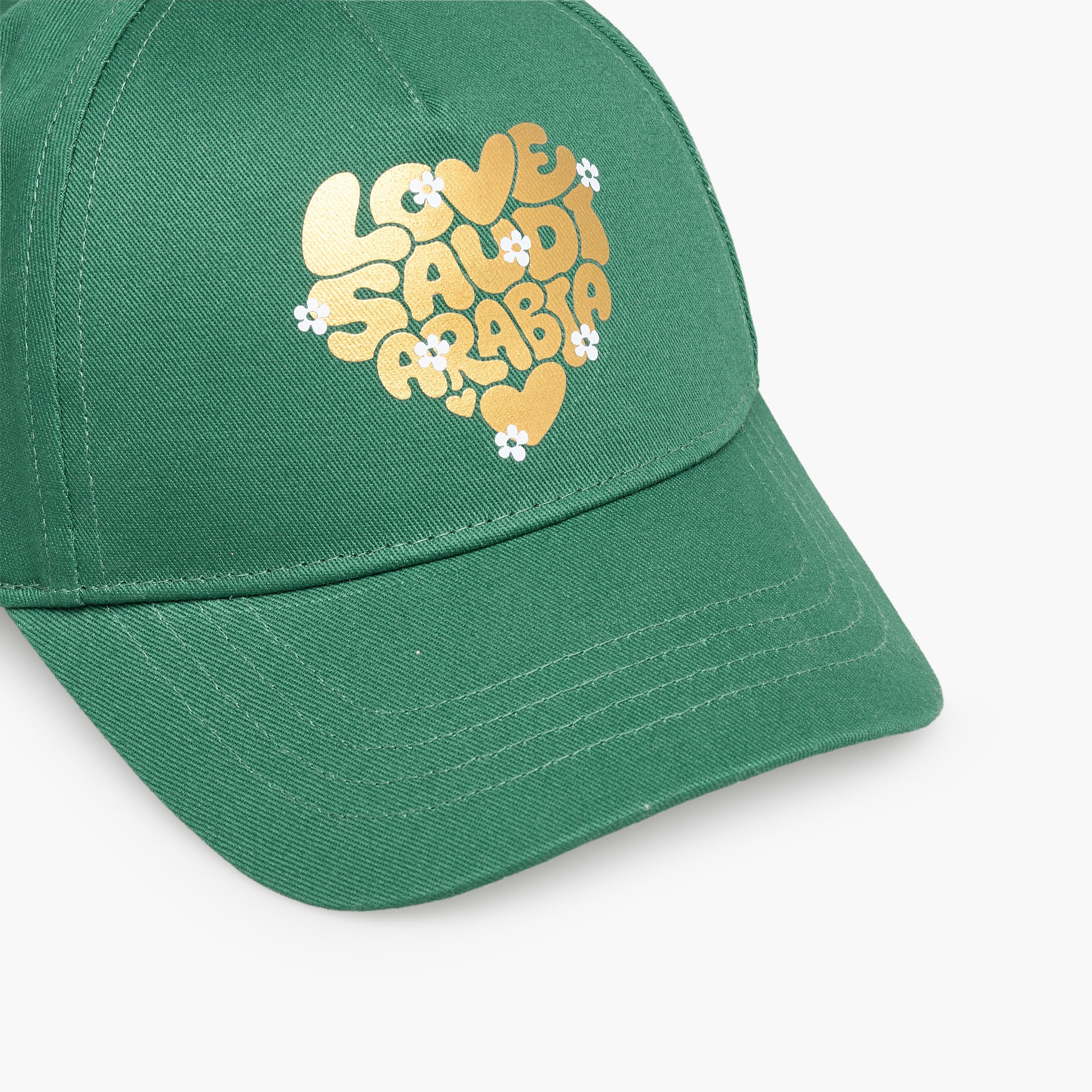 Juniors Cap with KSA National Day Print-girls-accessories-caps-image-5