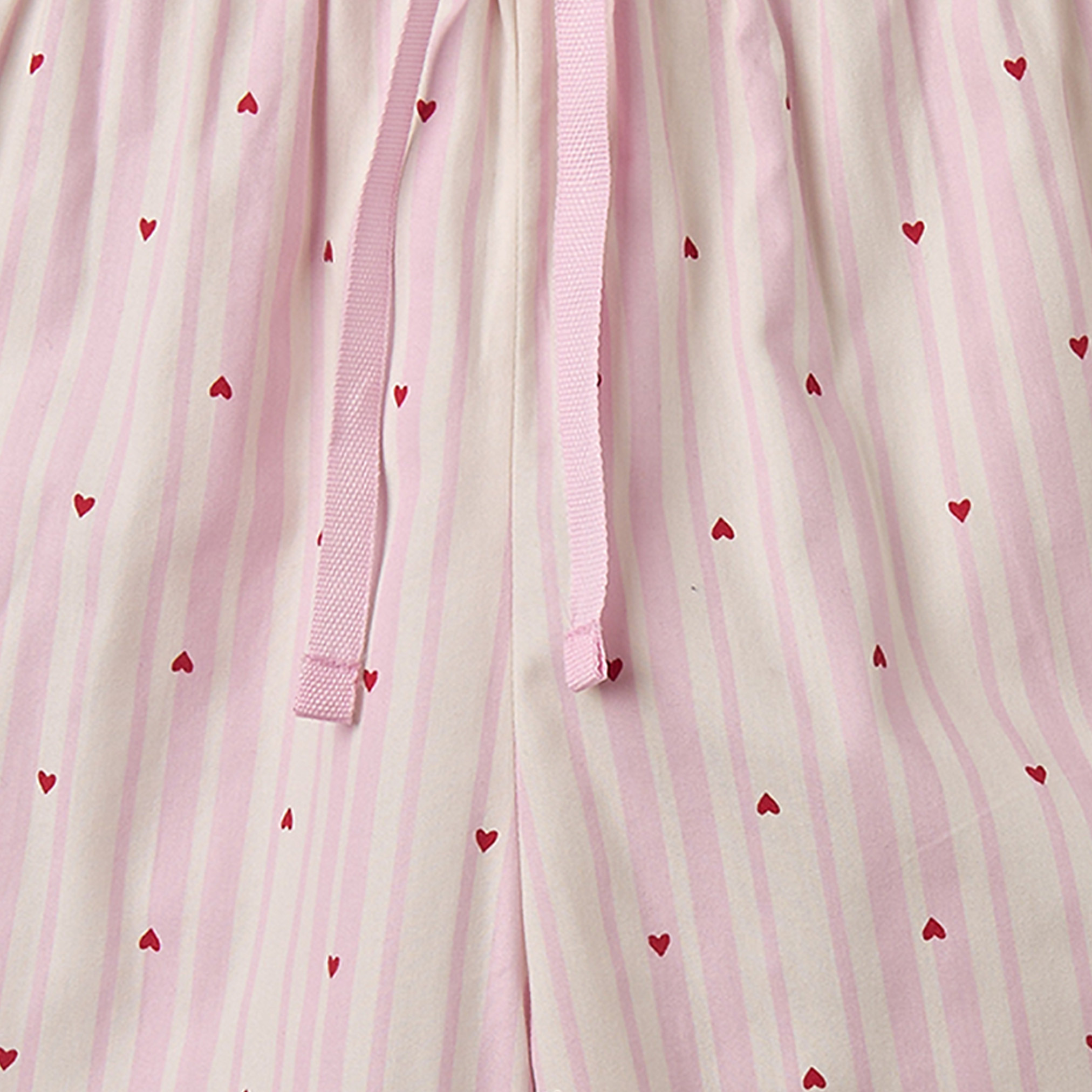 طقم بيجاما قطن بطبعات قلب وياقة عادية وأكمام قصيرة من جونيورز-girls-clothing-nightwear-image-6