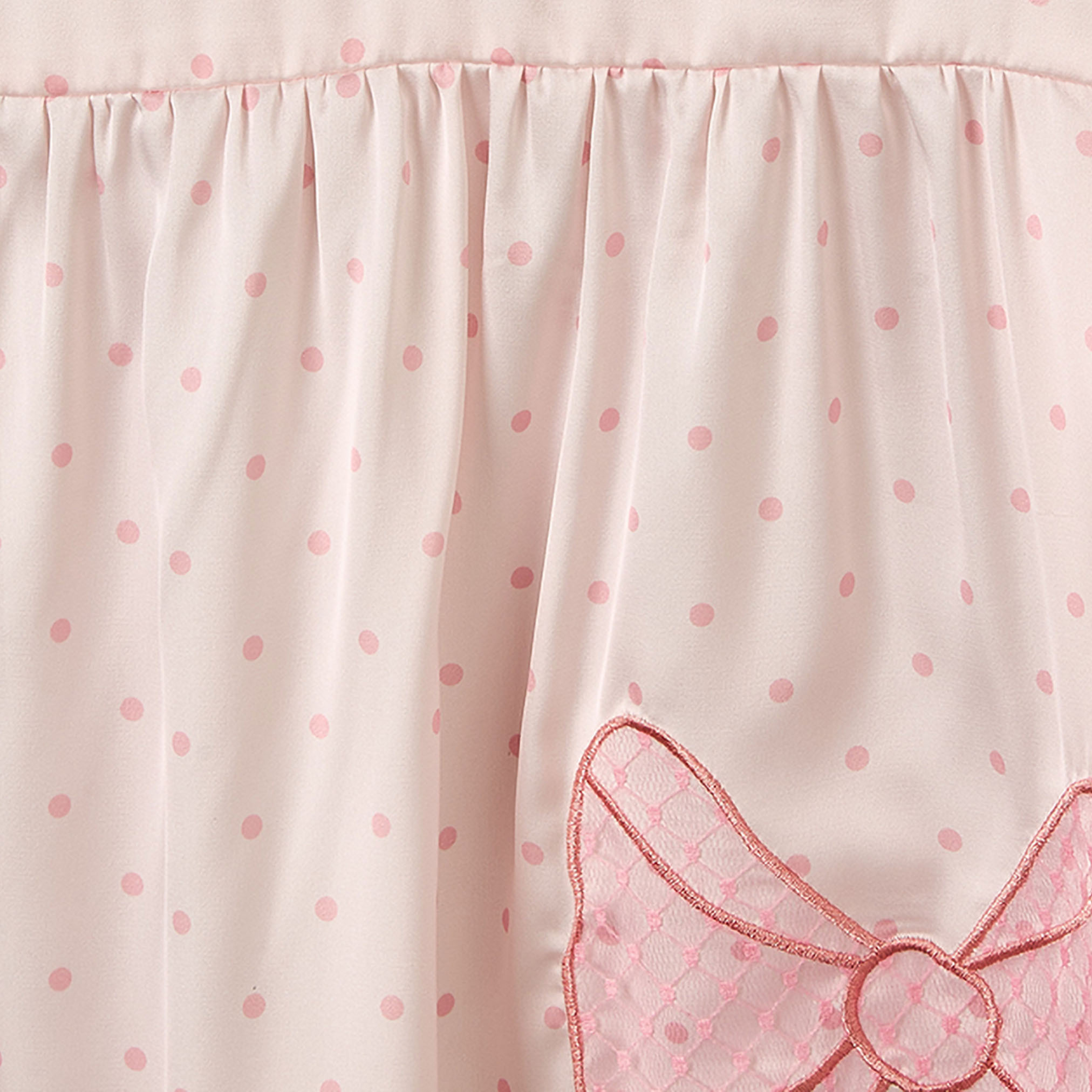 طقم بيجاما قطن بطبعات منقطة وأكمام طويلة وياقة V من جونيورز-girls-clothing-nightwear-image-5