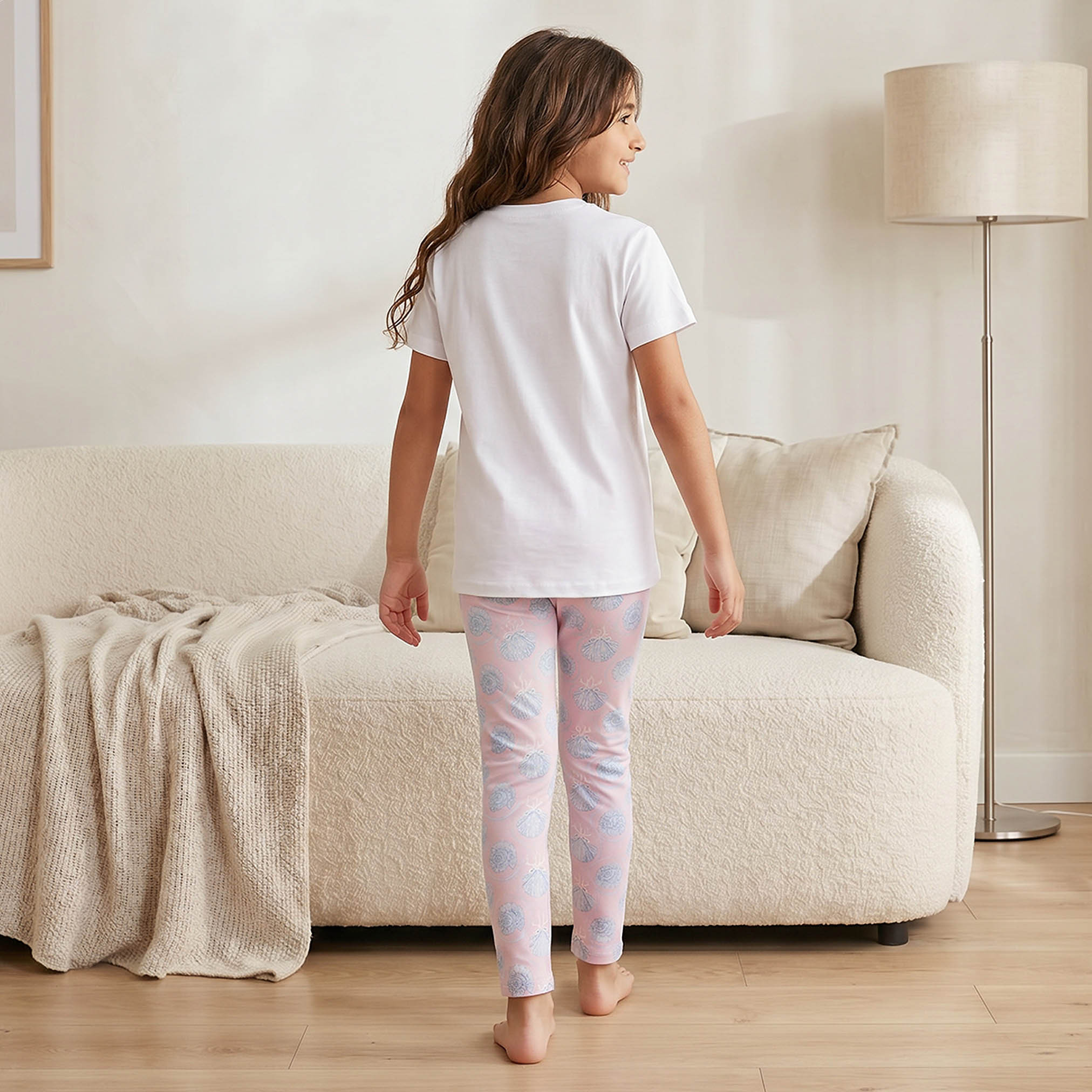 طقم بيجاما قطن برقبة عادية وأكمام قصيرة وطبعات من جونيورز-girls-clothing-nightwear-image-6