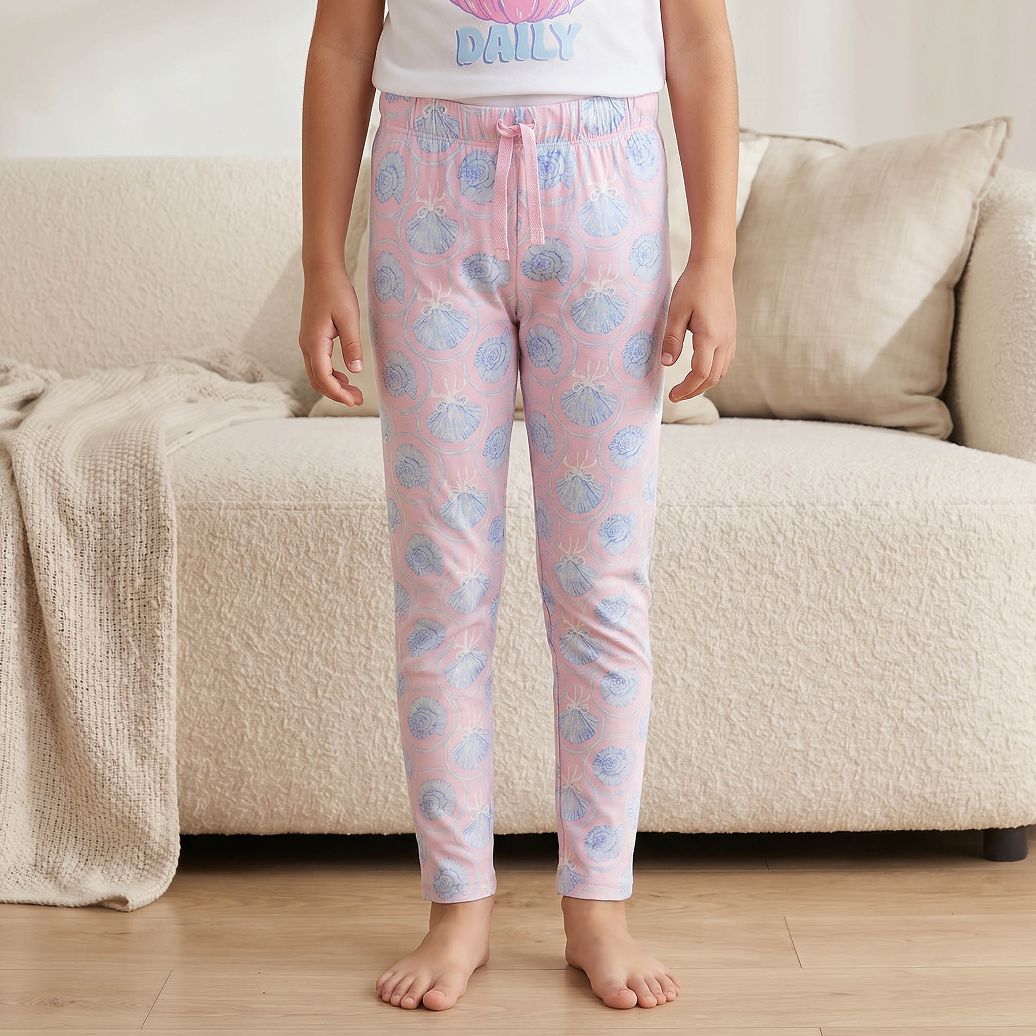 طقم بيجاما قطن برقبة عادية وأكمام قصيرة وطبعات من جونيورز-girls-clothing-nightwear-image-5