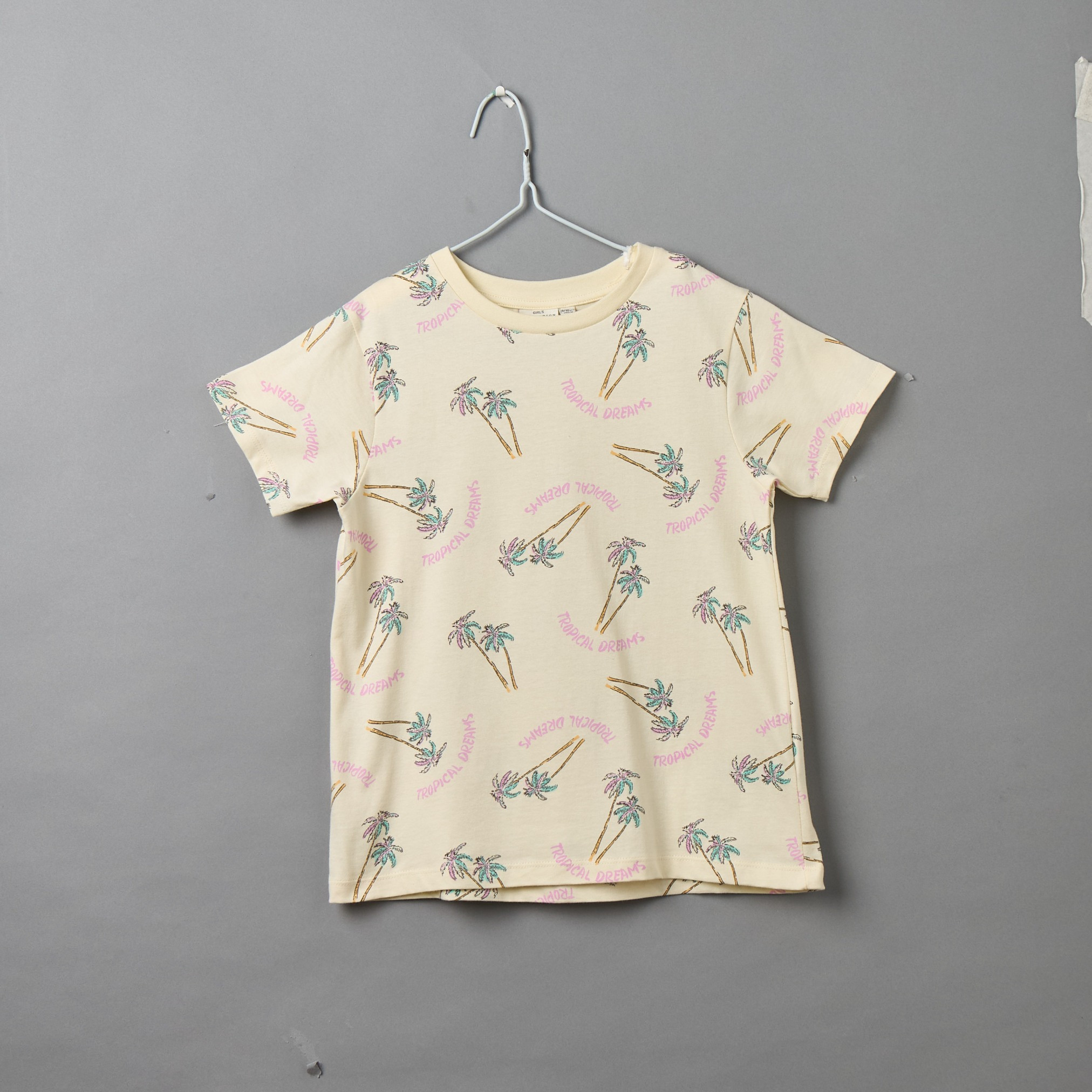 طقم بيجاما قطني بياقة مستديرة وأكمام قصيرة بطبعة زهور من جونيورز - 3 قطع-girls-clothing-nightwear-image-12