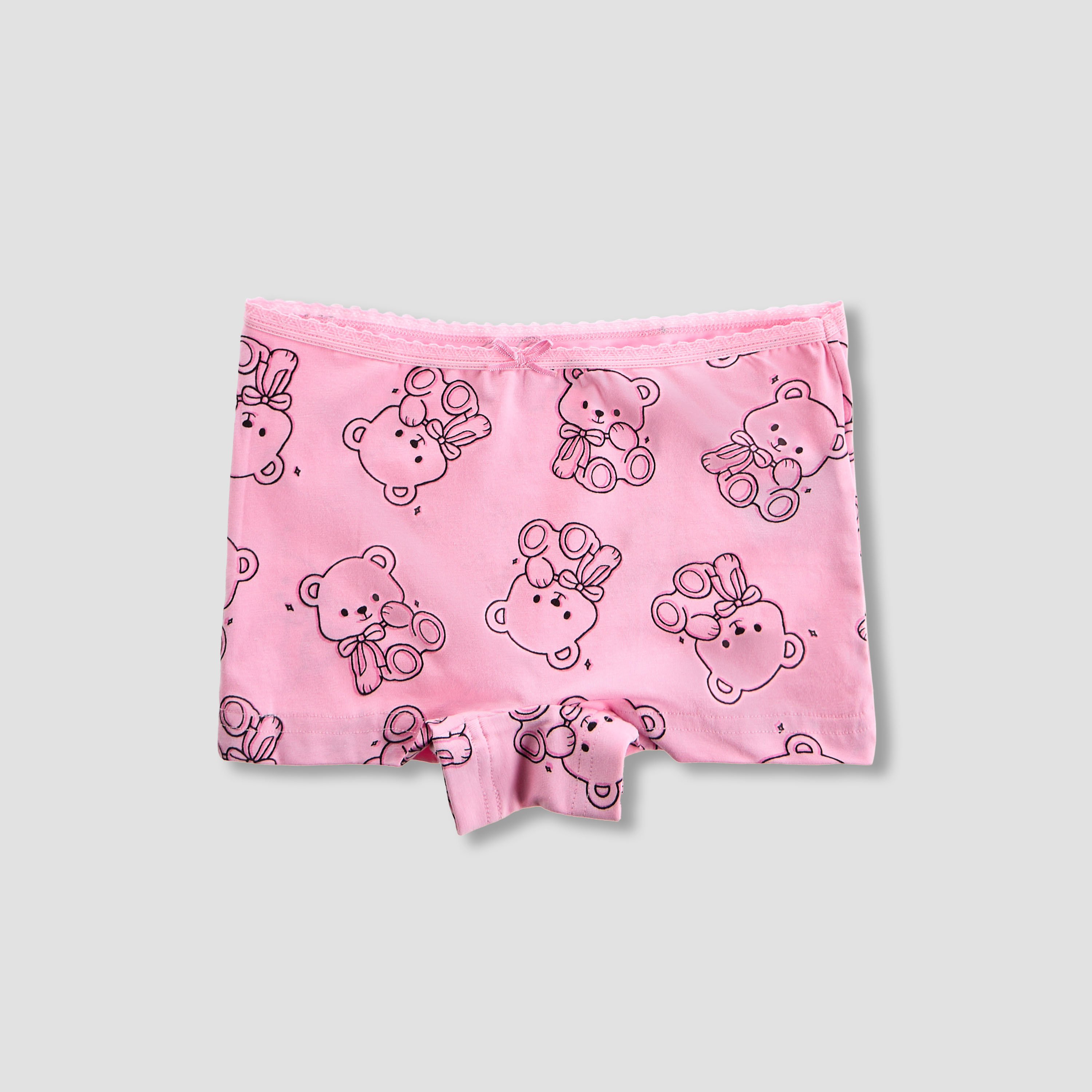 Pack of 5 Juniors Cotton Boxers with Bear Print-girls-clothing-innerwear-panties-image-5