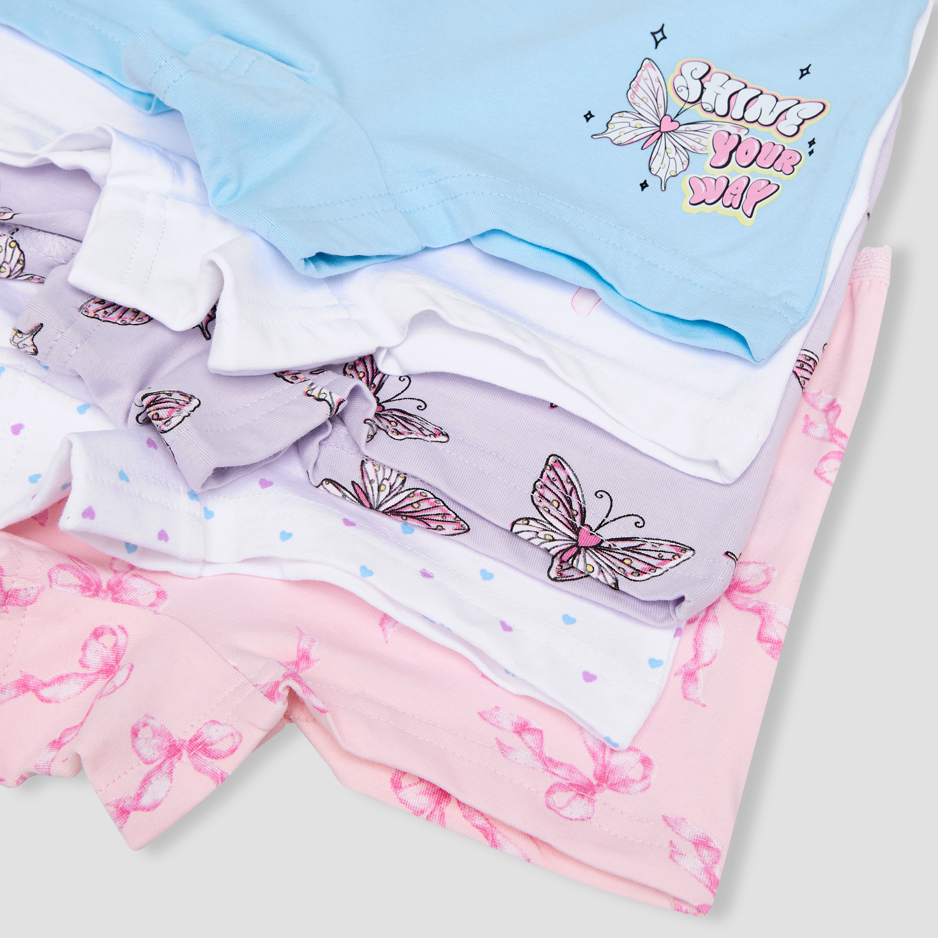 Pack of 5 Juniors Cotton Boxer Briefs with Print-girls-clothing-innerwear-panties-image-8