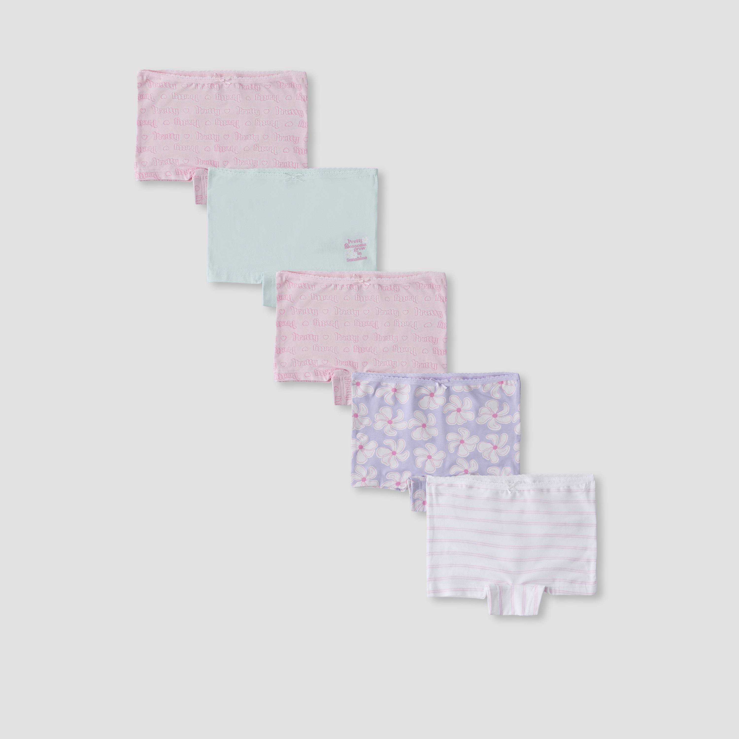 Pack of 5 Juniors Cotton Briefs with Assorted Print-girls-clothing-innerwear-panties-image-1
