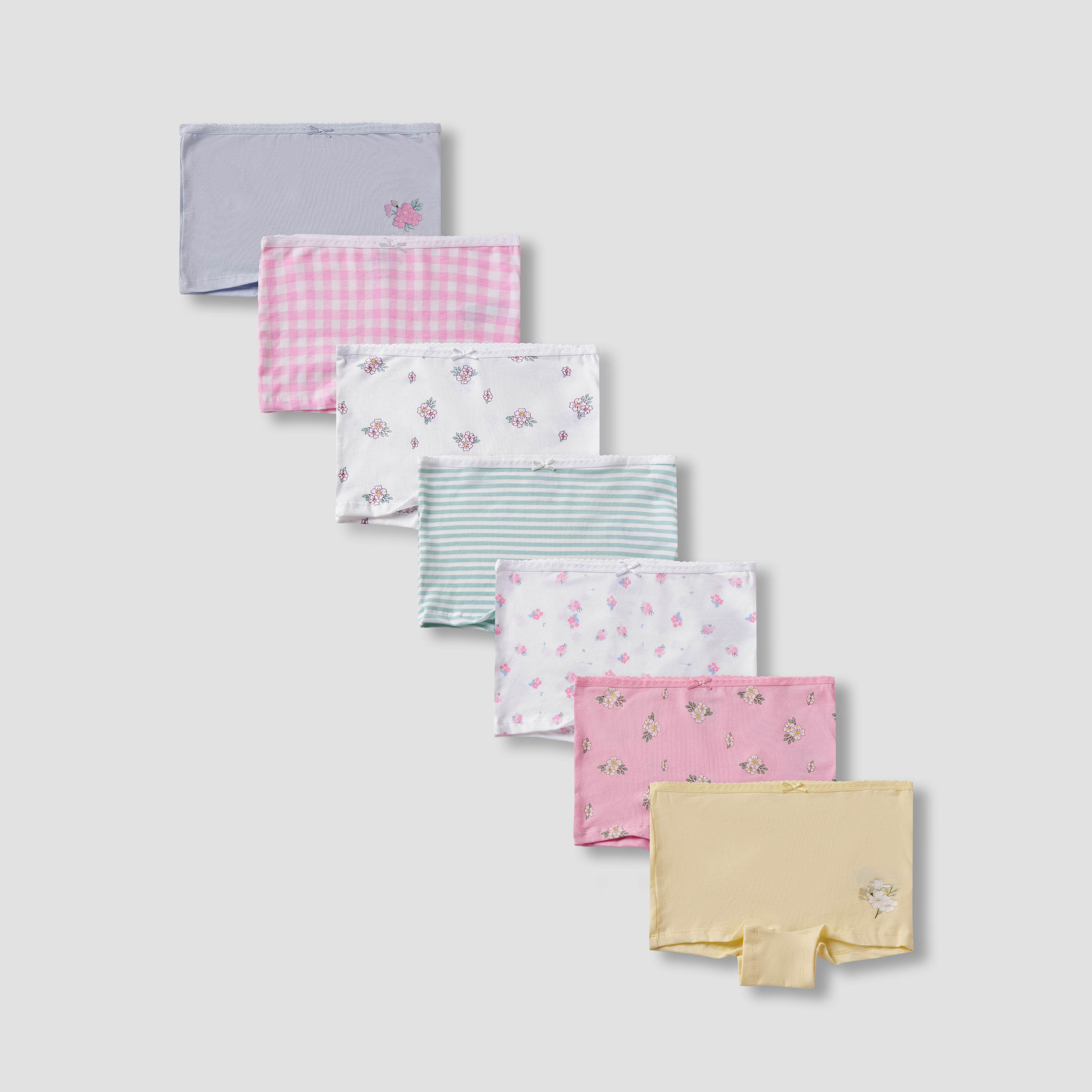 Pack of 7 Juniors Cotton Boxer Briefs with Print-girls-clothing-innerwear-panties-image-1