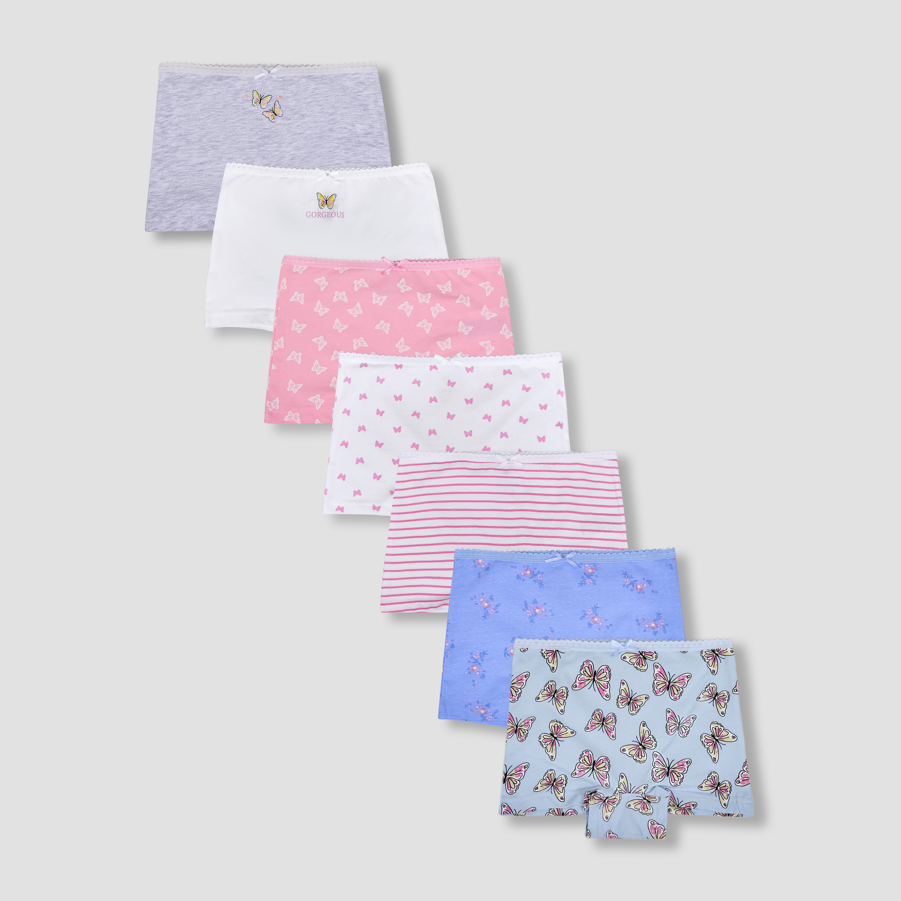 Pack of 7 Juniors Cotton Boxer Briefs with Print-girls-clothing-innerwear-panties-image-1