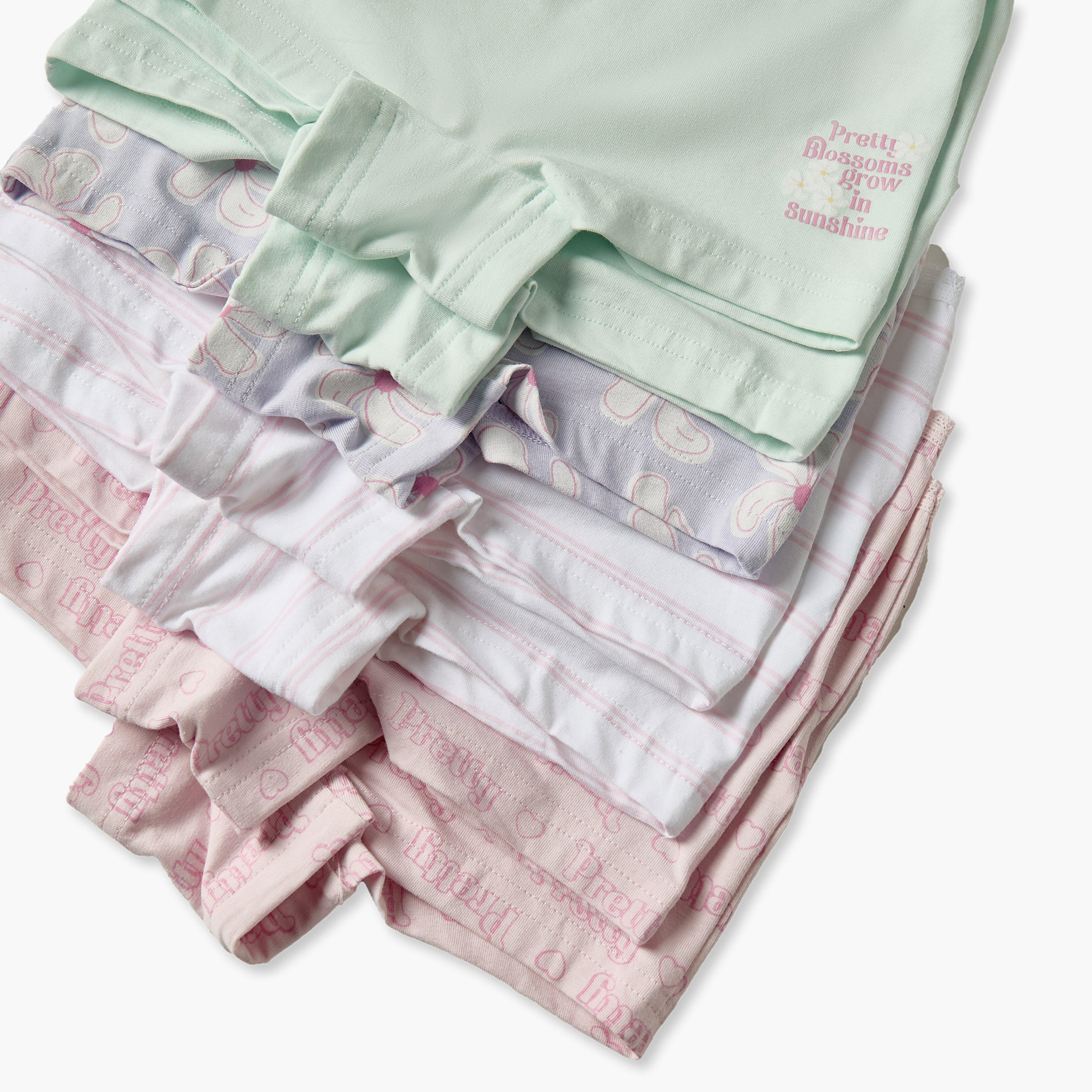 Pack of 7 Juniors Cotton Boyshort Briefs with Assorted Prints-girls-clothing-innerwear-panties-image-9