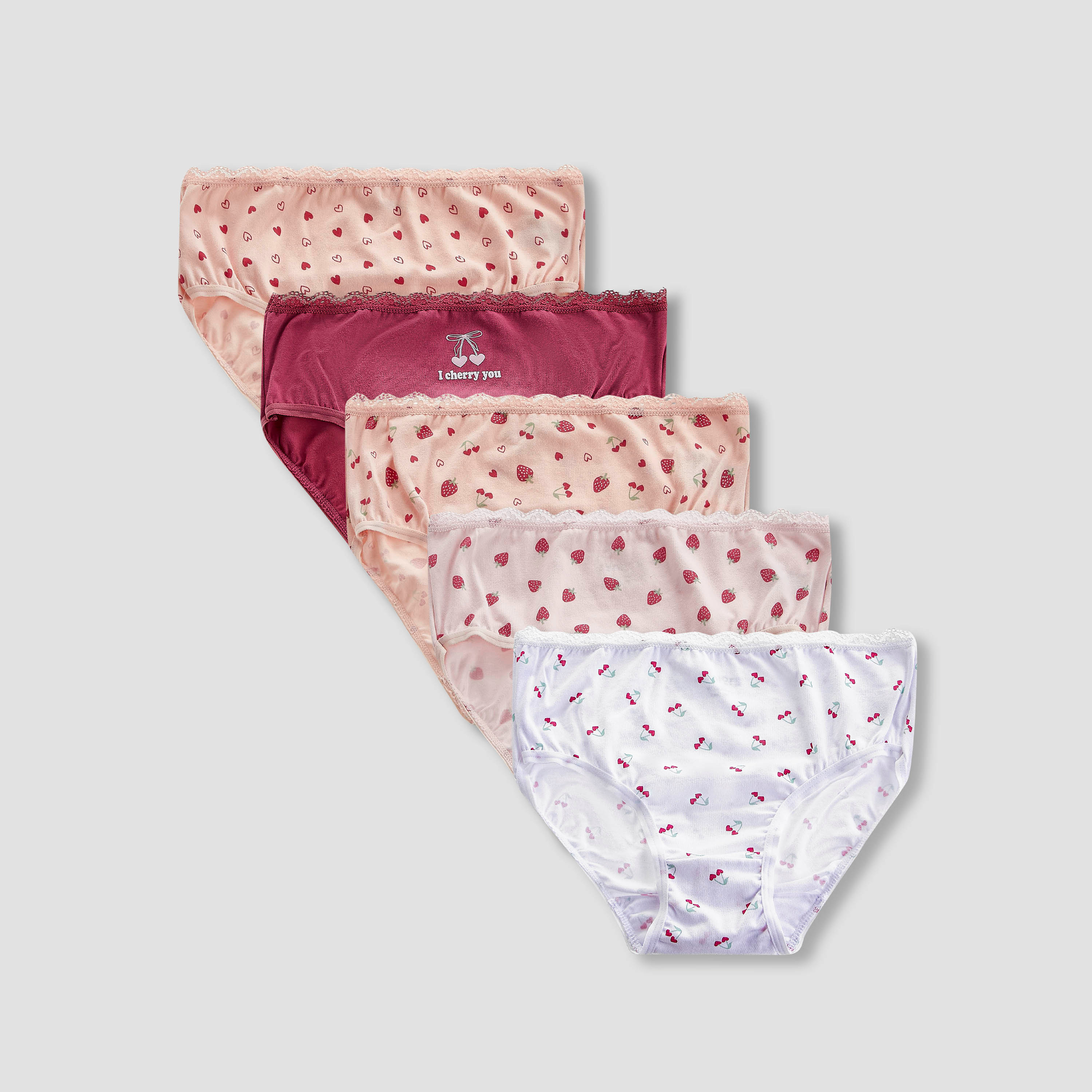 Pack of 5 Juniors Cotton Briefs with Fruit Print-girls-clothing-innerwear-panties-image-1