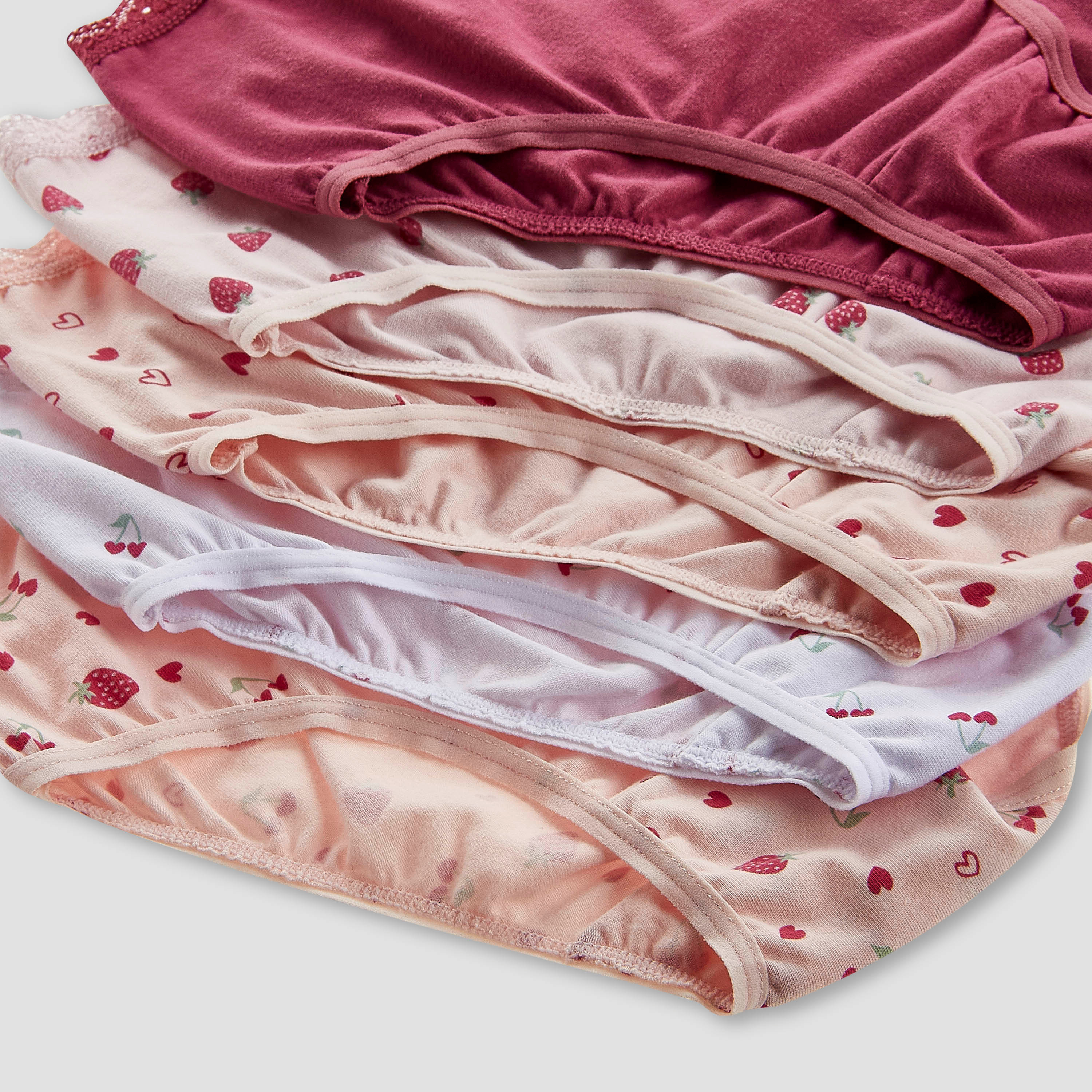 Pack of 5 Juniors Cotton Briefs with Fruit Print-girls-clothing-innerwear-panties-image-8